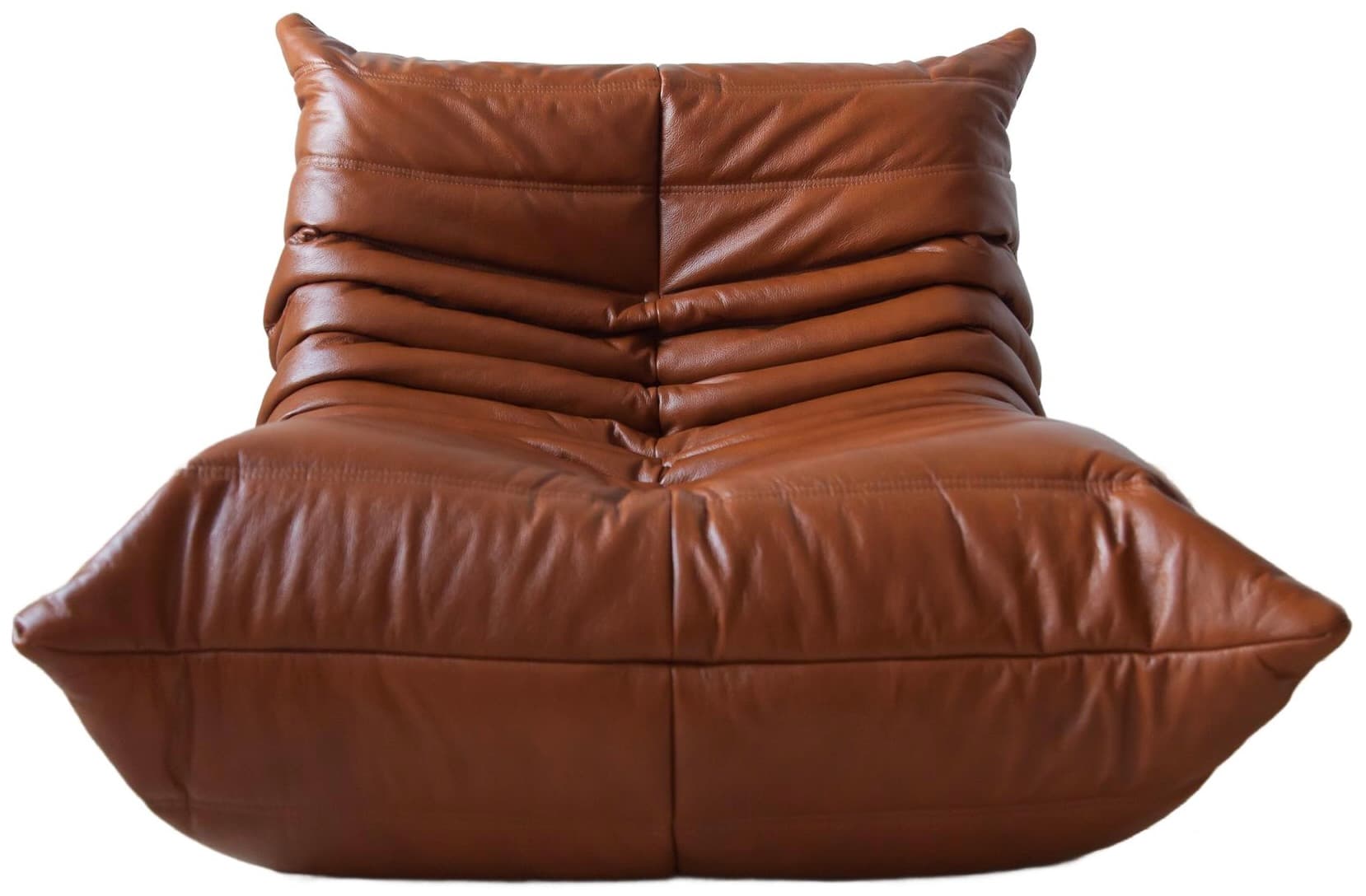 Fotel wypoczynkowy Togo, skóra brązowa whisky - 59652