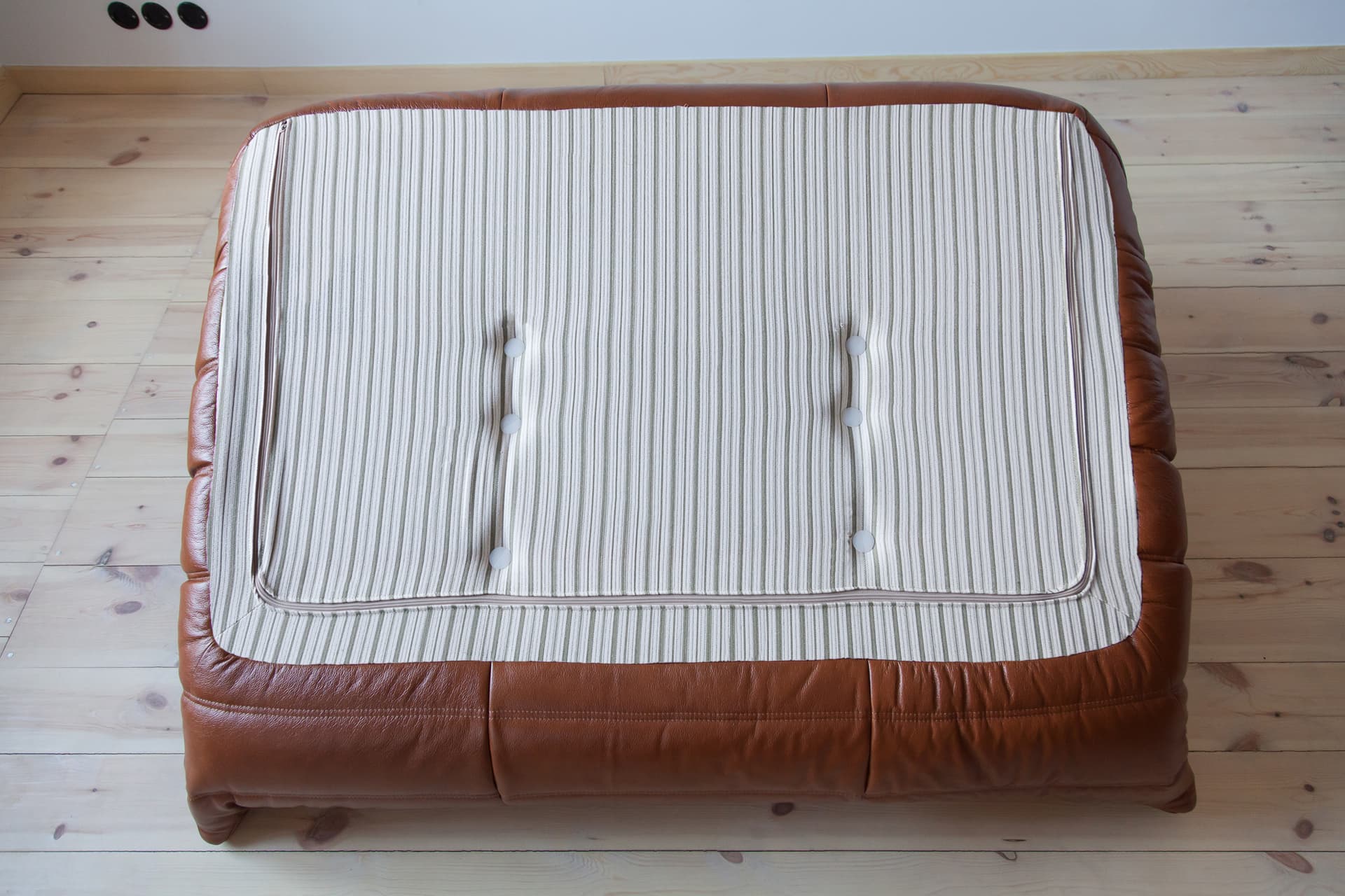 Sofa Togo dwuosobowa, skóra brązowa whisky - 166013