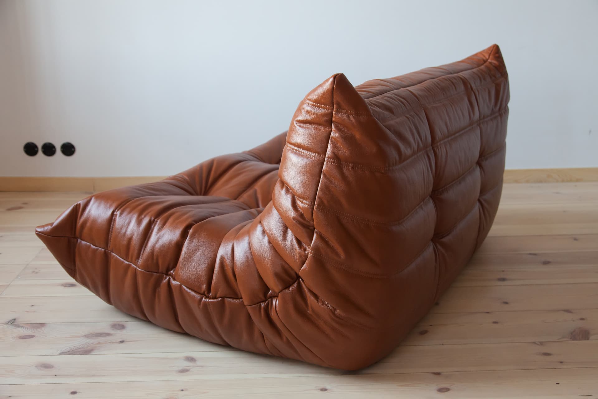 Sofa Togo dwuosobowa, skóra brązowa whisky - 166005