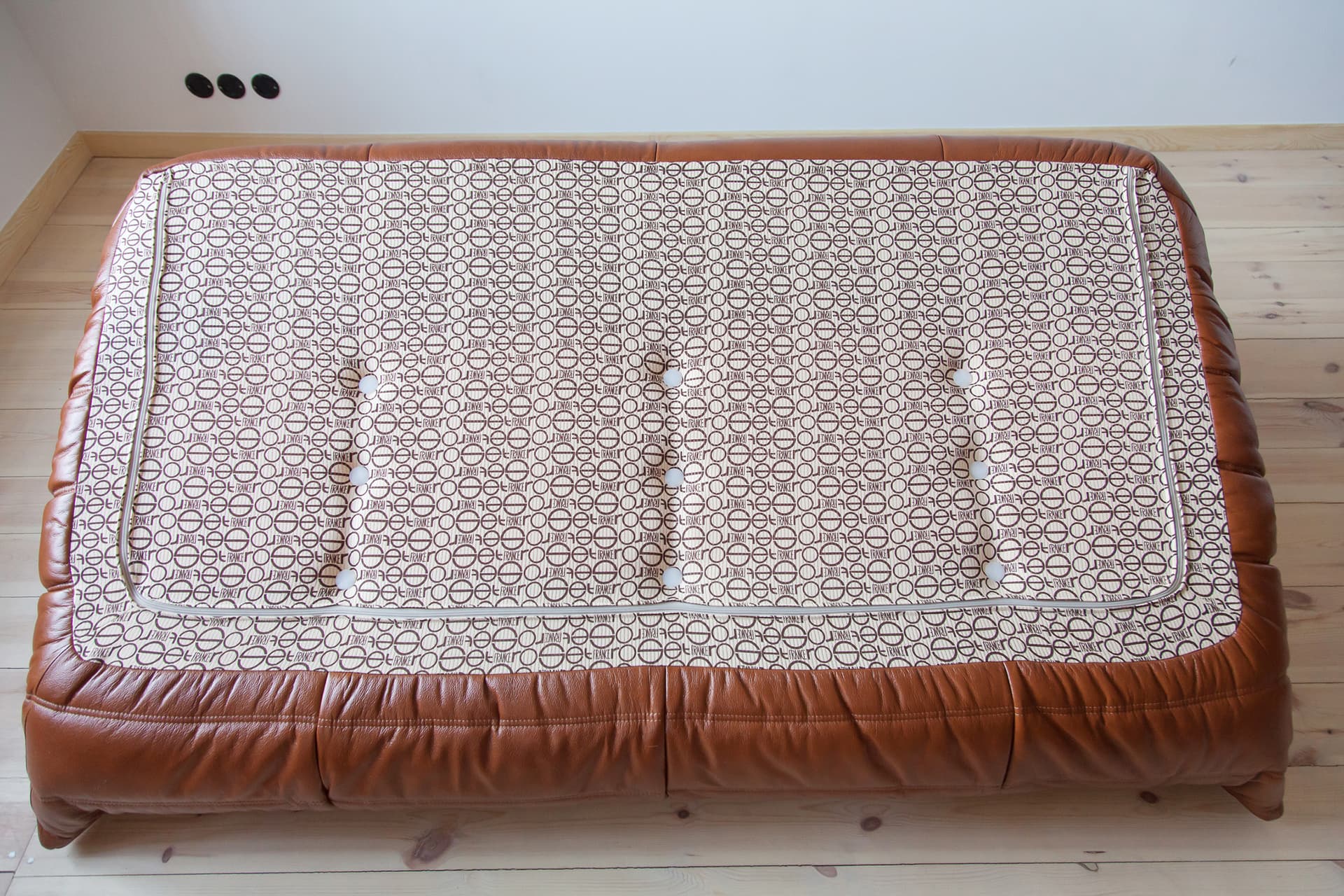 Sofa Togo trzyosobowa, skóra brązowa whisky - 165582