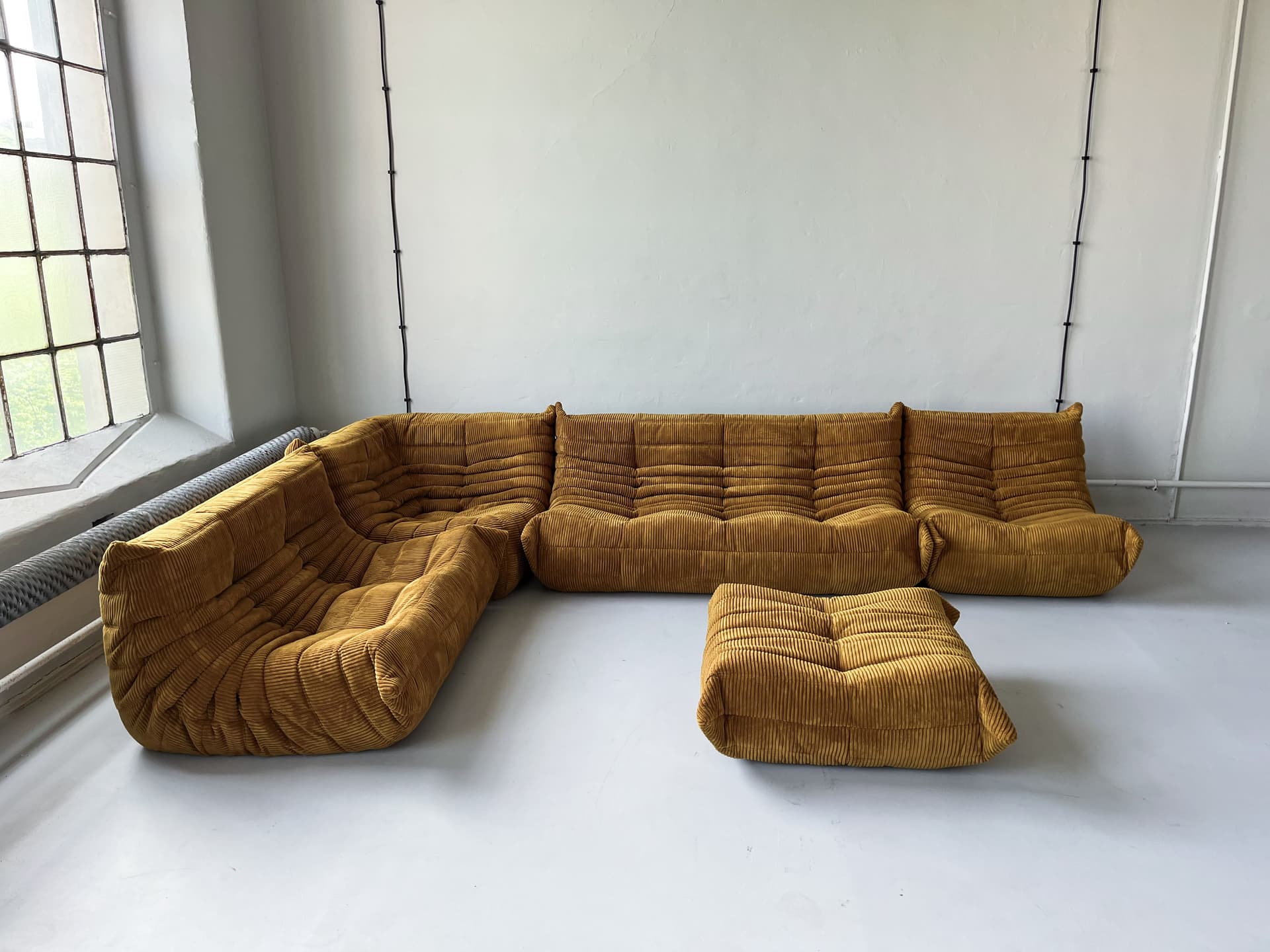 Zestaw wypoczynkowy Togo 5 części, cord piaskowy brąz - 166060