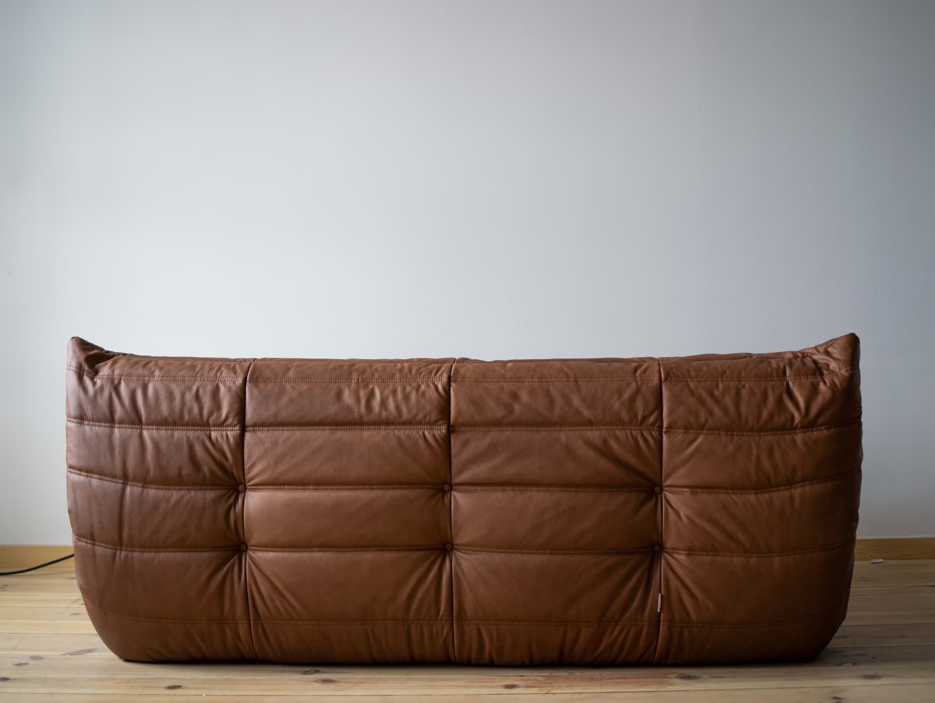 Sofa Togo trzyosobowa, skóra brązowa folk - 166123