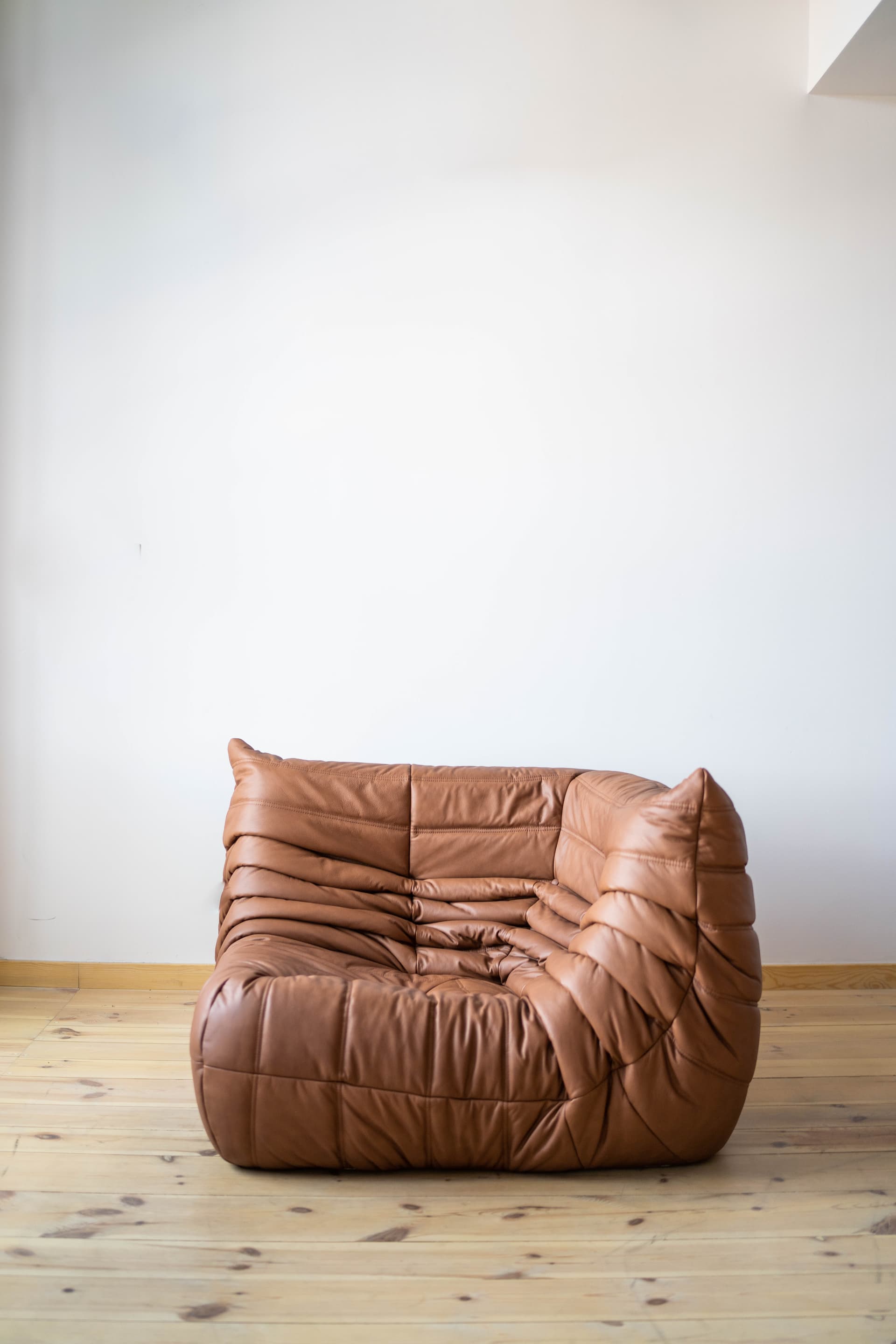 Narożnik Togo, skóra brązowa folk - 165485