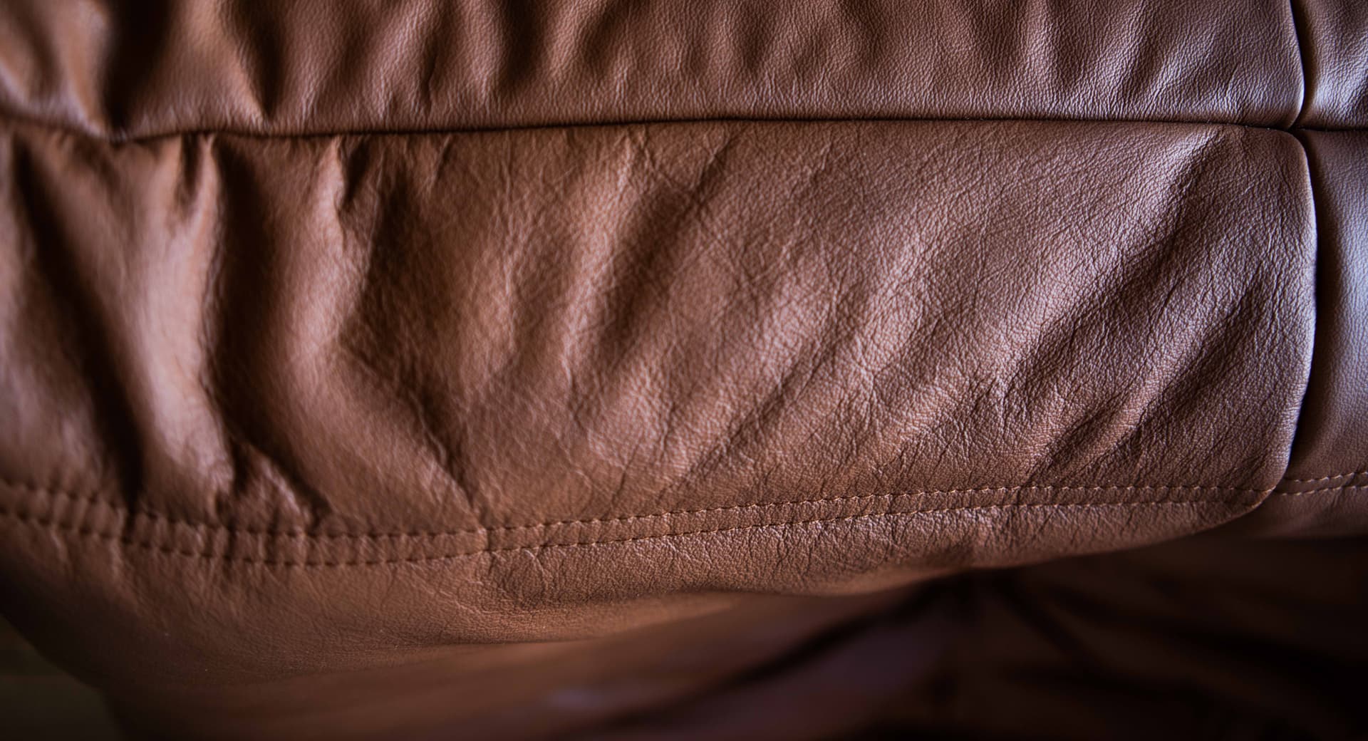 Narożnik Togo, skóra brązowa folk - 165491