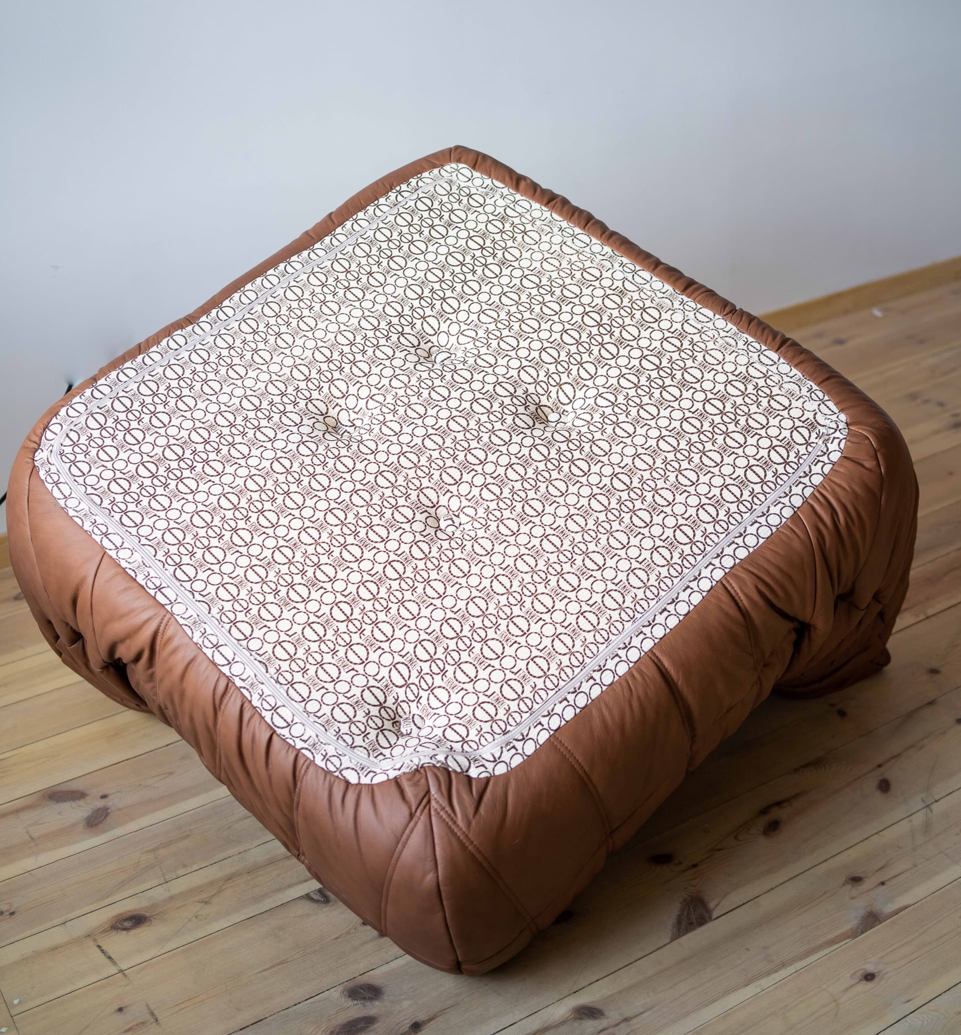 Narożnik Togo, skóra brązowa folk - 165494