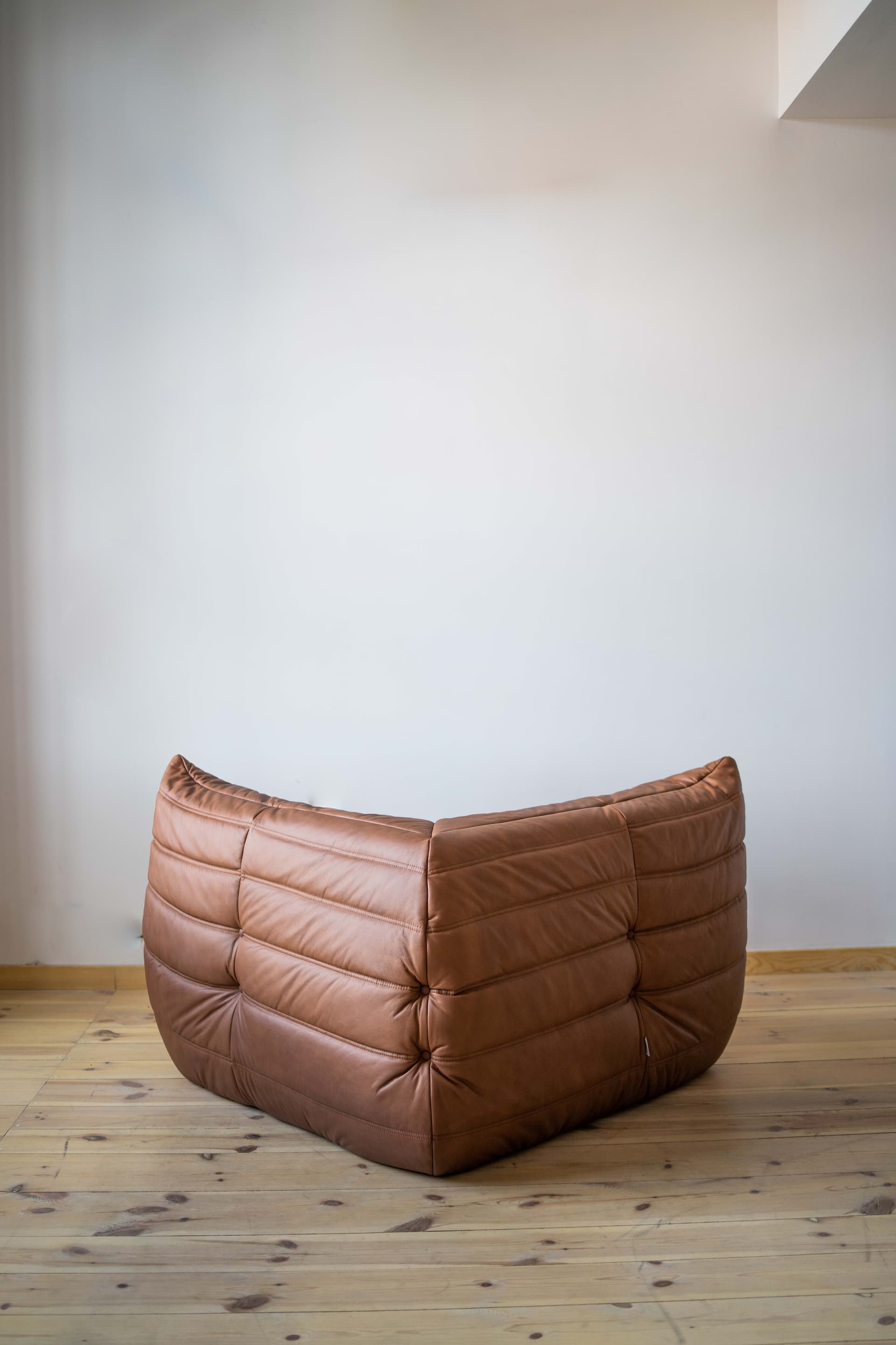 Narożnik Togo, skóra brązowa folk - 165490