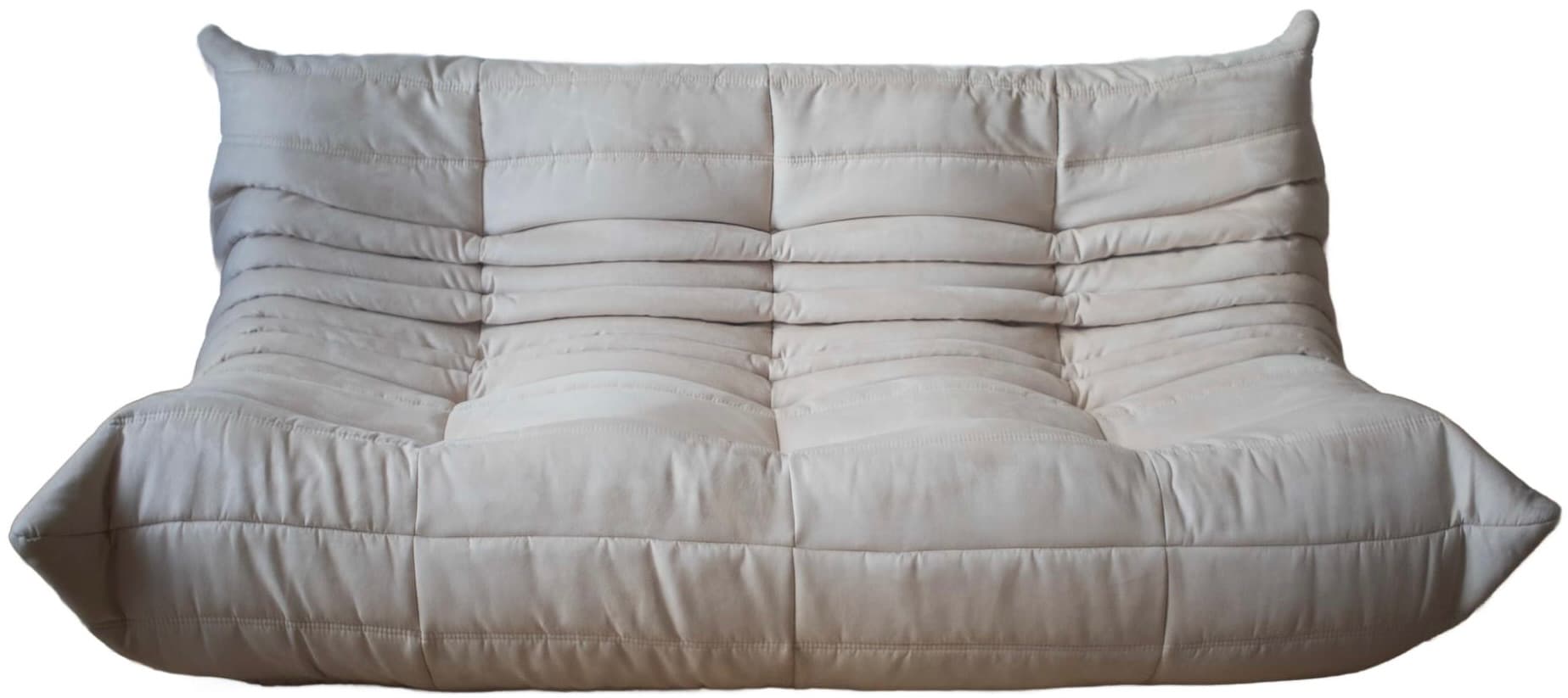 Sofa Togo trzyosobowa, velvet off-white - 59620