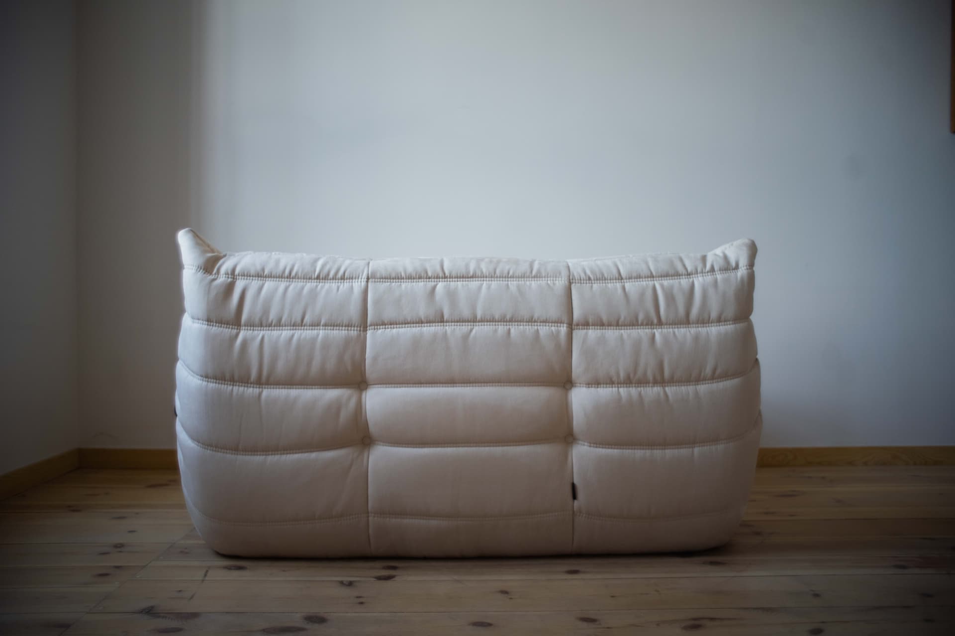 Sofa Togo dwuosobowa, velvet off-white - 165421