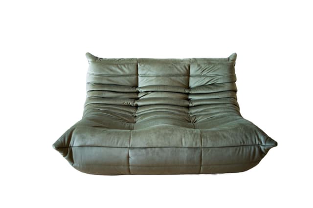 Sofa Togo dwuosobowa, velvet zielony khaki - WYMIARY