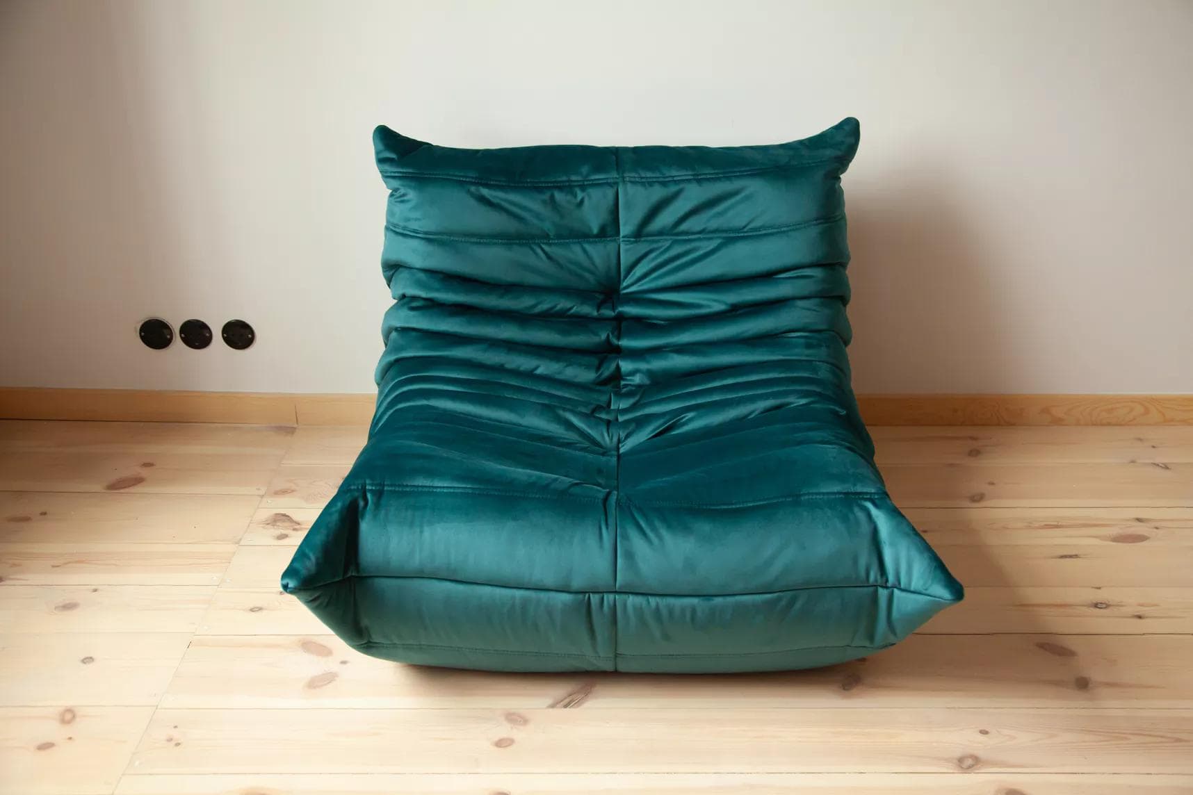 Fotel wypoczynkowy Togo z podnóżkiem, velvet zielony cyraneczka - 166175