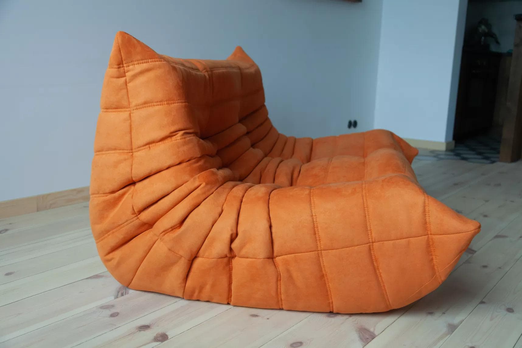 Sofa Togo dwuosobowa, mikrofibra pomarańcz - 166583