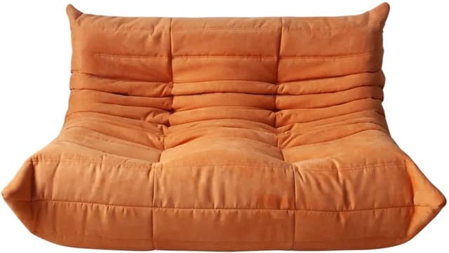 Sofa Togo dwuosobowa, mikrofibra pomarańcz - WYMIARY