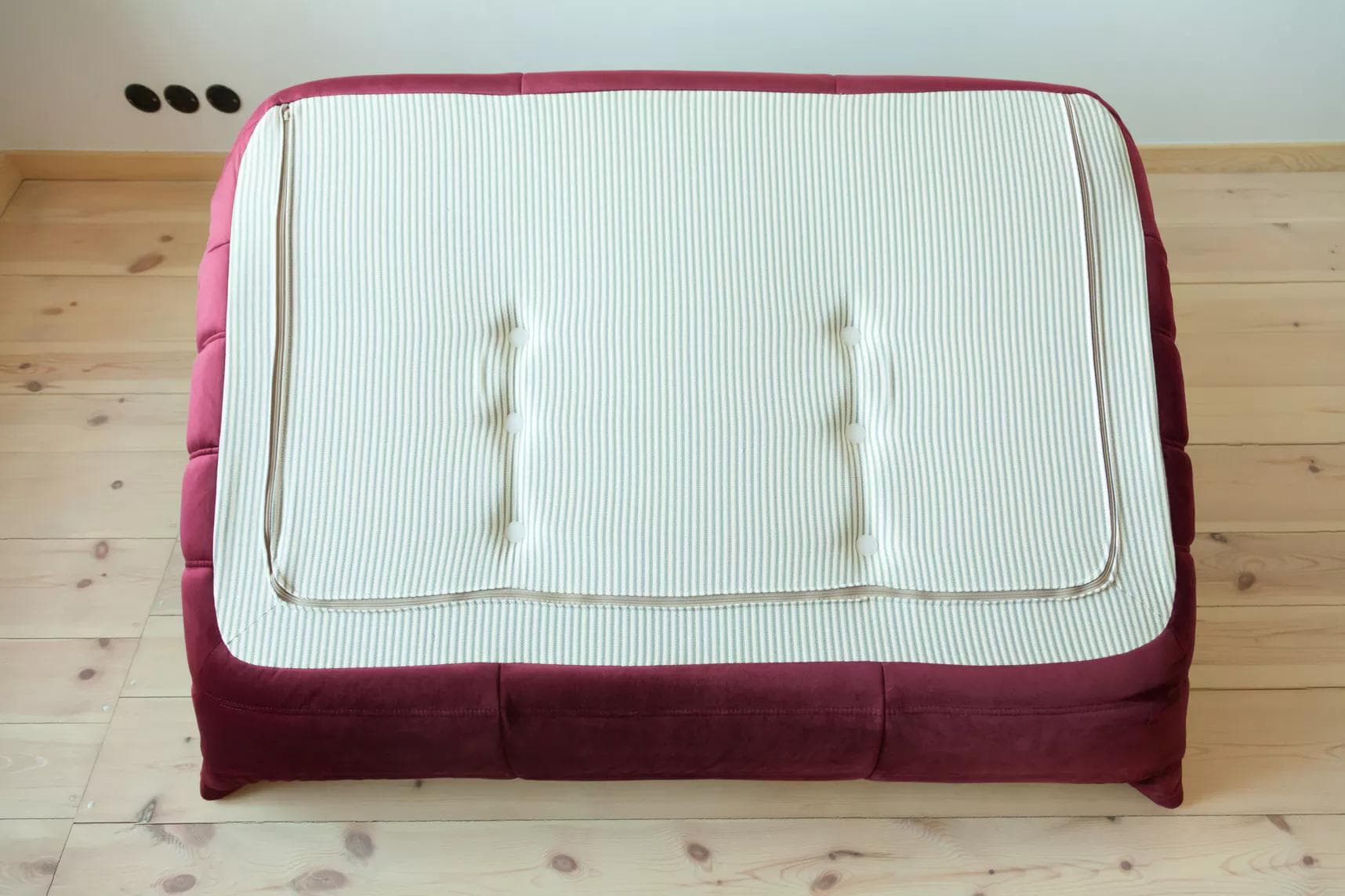 Sofa Togo dwuosobowa, velvet bordowy - 166287