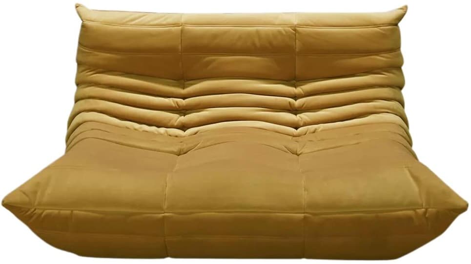 Sofa Togo dwuosobowa, velvet musztardowy żółty - 59413