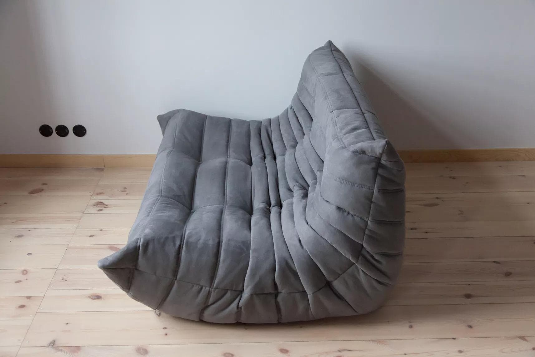 Sofa Togo dwuosobowa, mikrofibra szara - 166258