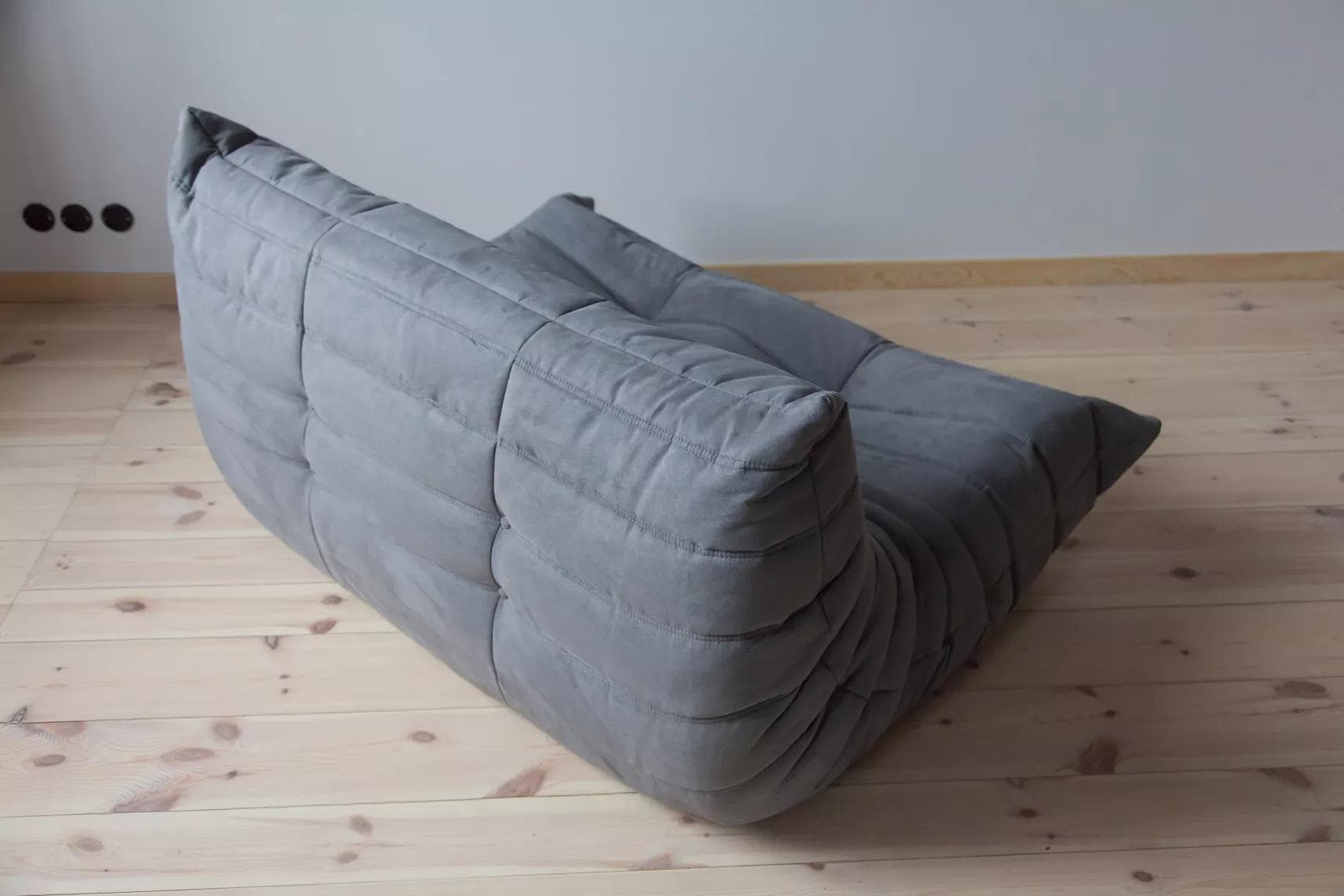 Sofa Togo dwuosobowa, mikrofibra szara - 166262