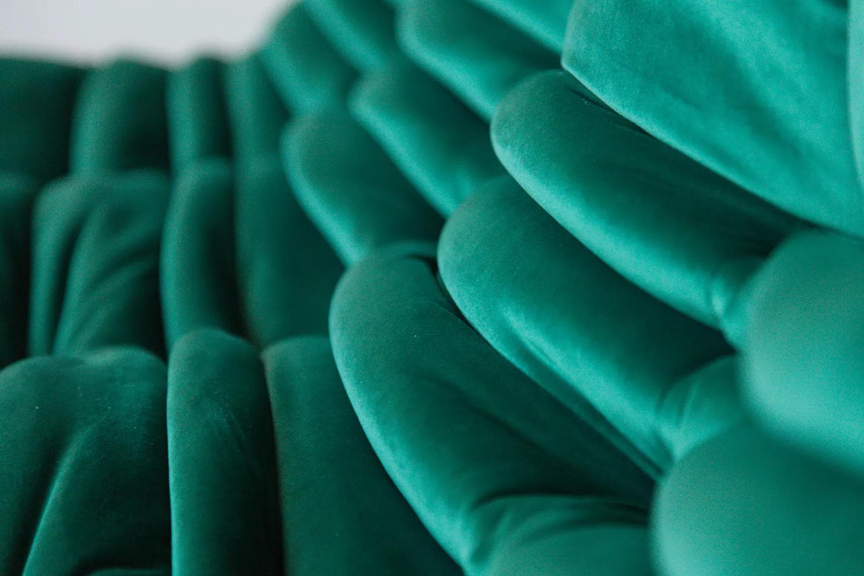 Sofa Togo trzyosobowa, velvet zielony szmaragd - 166456