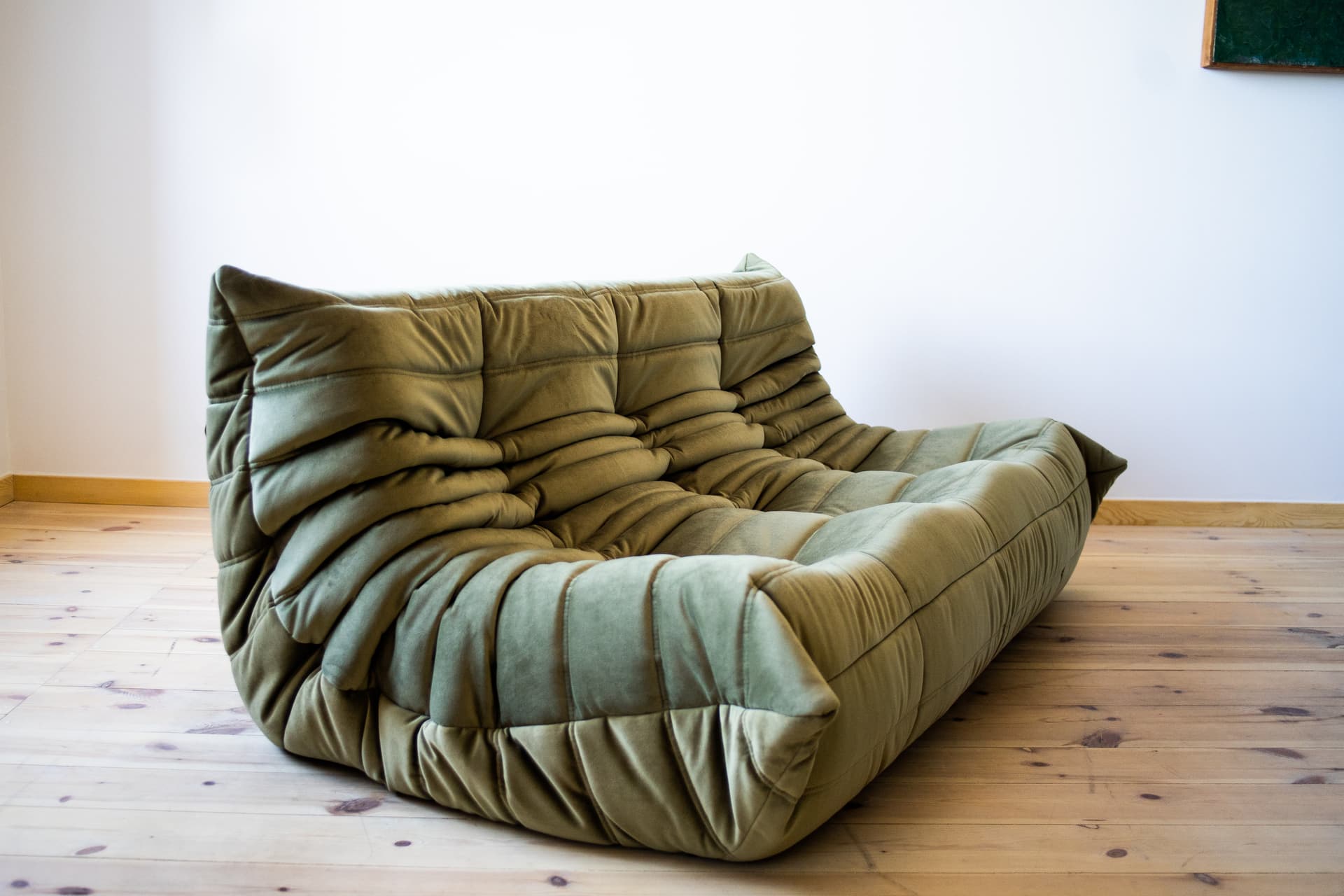 Sofa Togo trzyosobowa, velvet zielony khaki - 166475