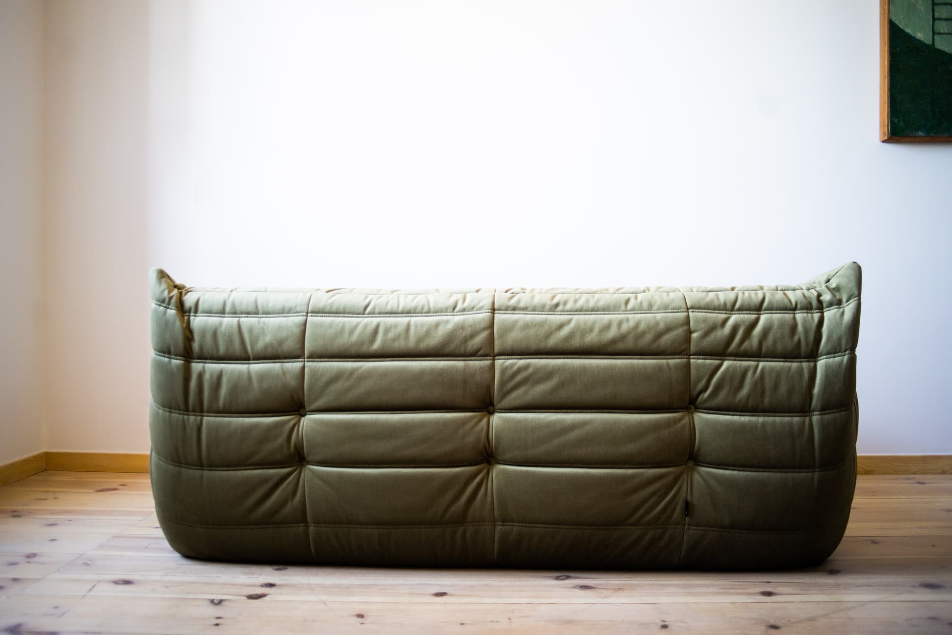 Sofa Togo trzyosobowa, velvet zielony khaki - 166480