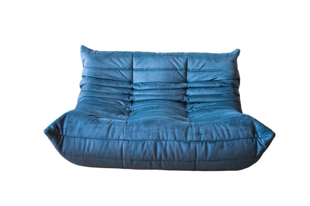 Sofa Togo trzyosobowa, velvet błękitny lazur - WYMIARY