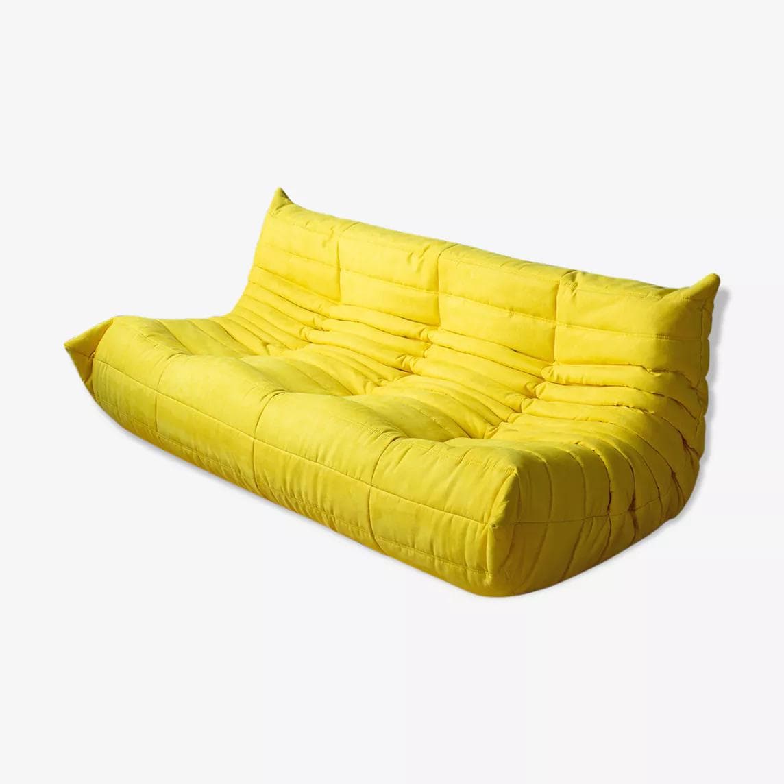 Sofa Togo trzyosobowa, mikrofibra cytrynowy żółty - 166388