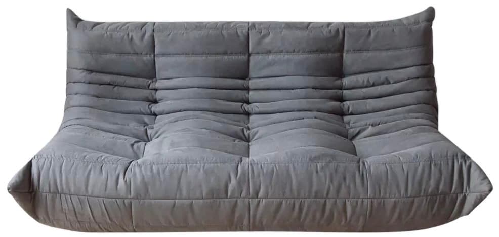 Sofa Togo trzyosobowa, mikrofibra szara - 59587