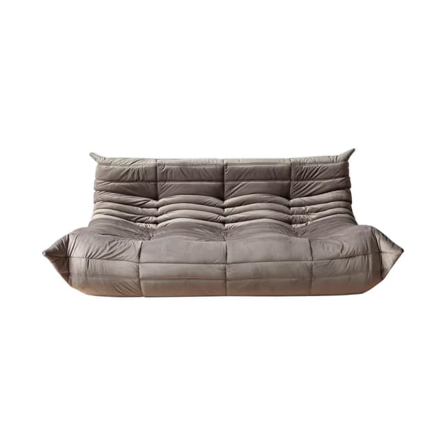 Sofa Togo trzyosobowa, velvet szary ciepły - WYMIARY