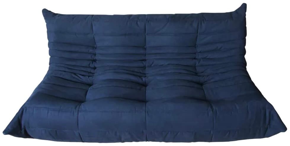 Sofa Togo trzyosobowa, mikrofibra granatowy - 59574