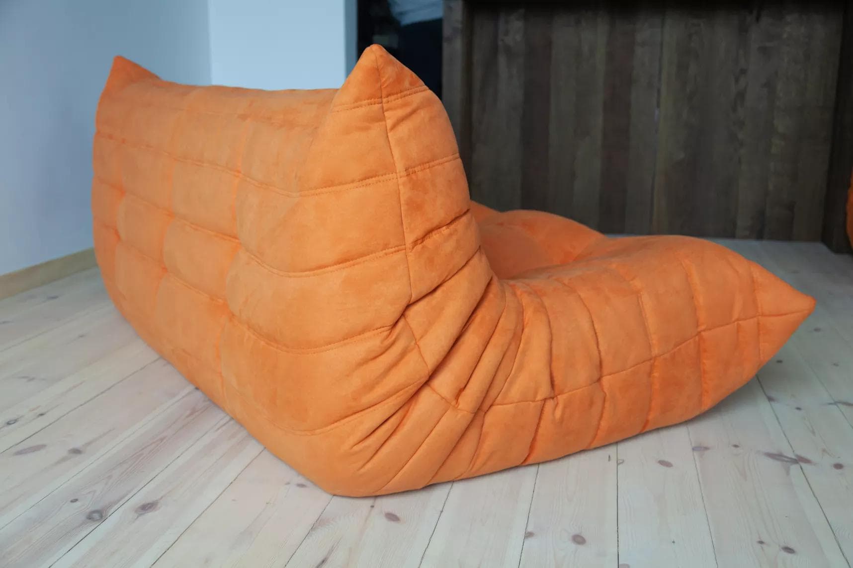 Sofa Togo trzyosobowa, mikrofibra pomarańcz - 166414
