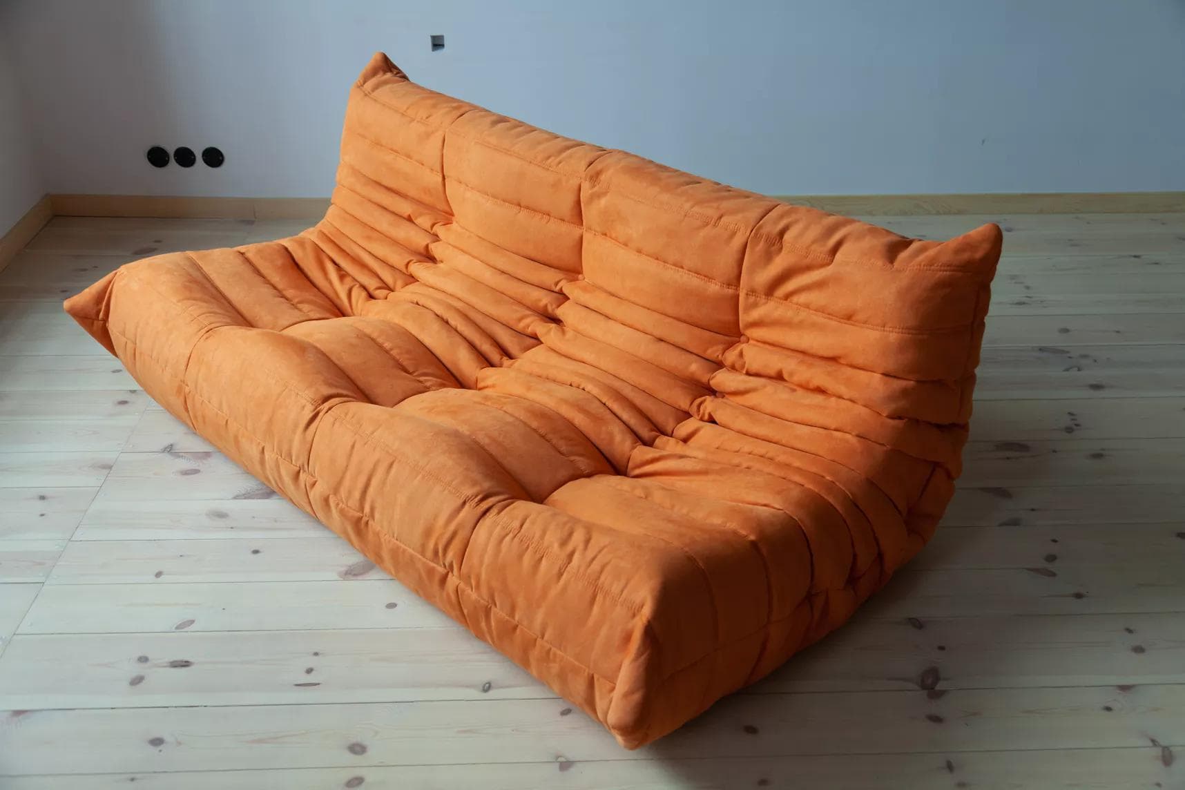 Sofa Togo trzyosobowa, mikrofibra pomarańcz - 166406