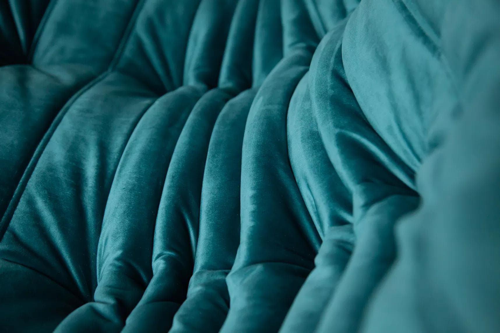 Sofa Togo trzyosobowa, velvet zielony cyraneczka - 166372