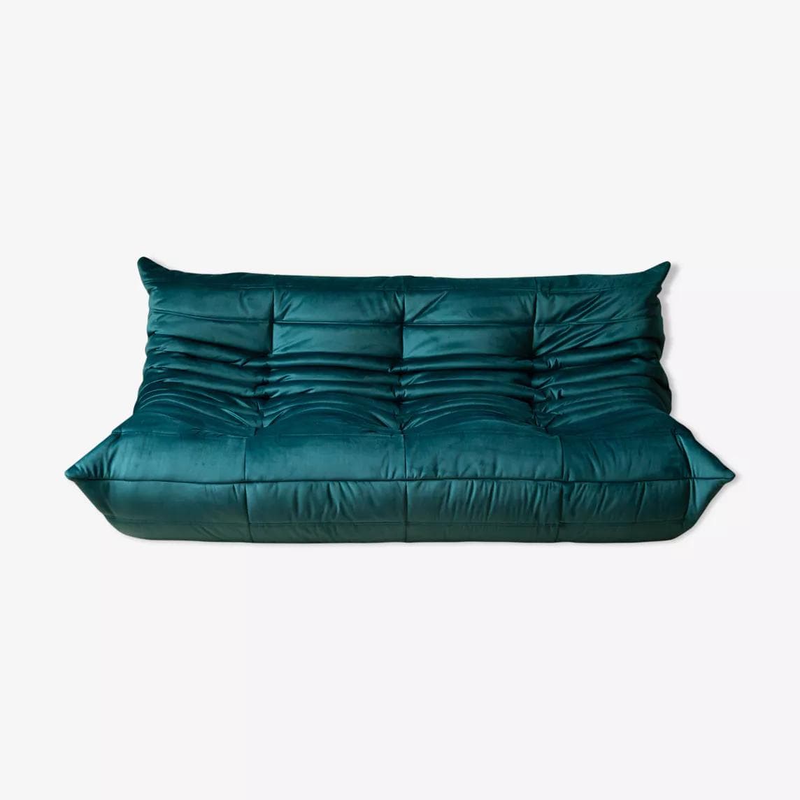 Sofa Togo trzyosobowa, velvet zielony cyraneczka - 166357
