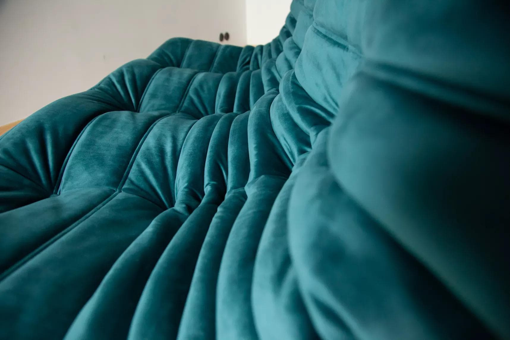 Sofa Togo trzyosobowa, velvet zielony cyraneczka - 166366