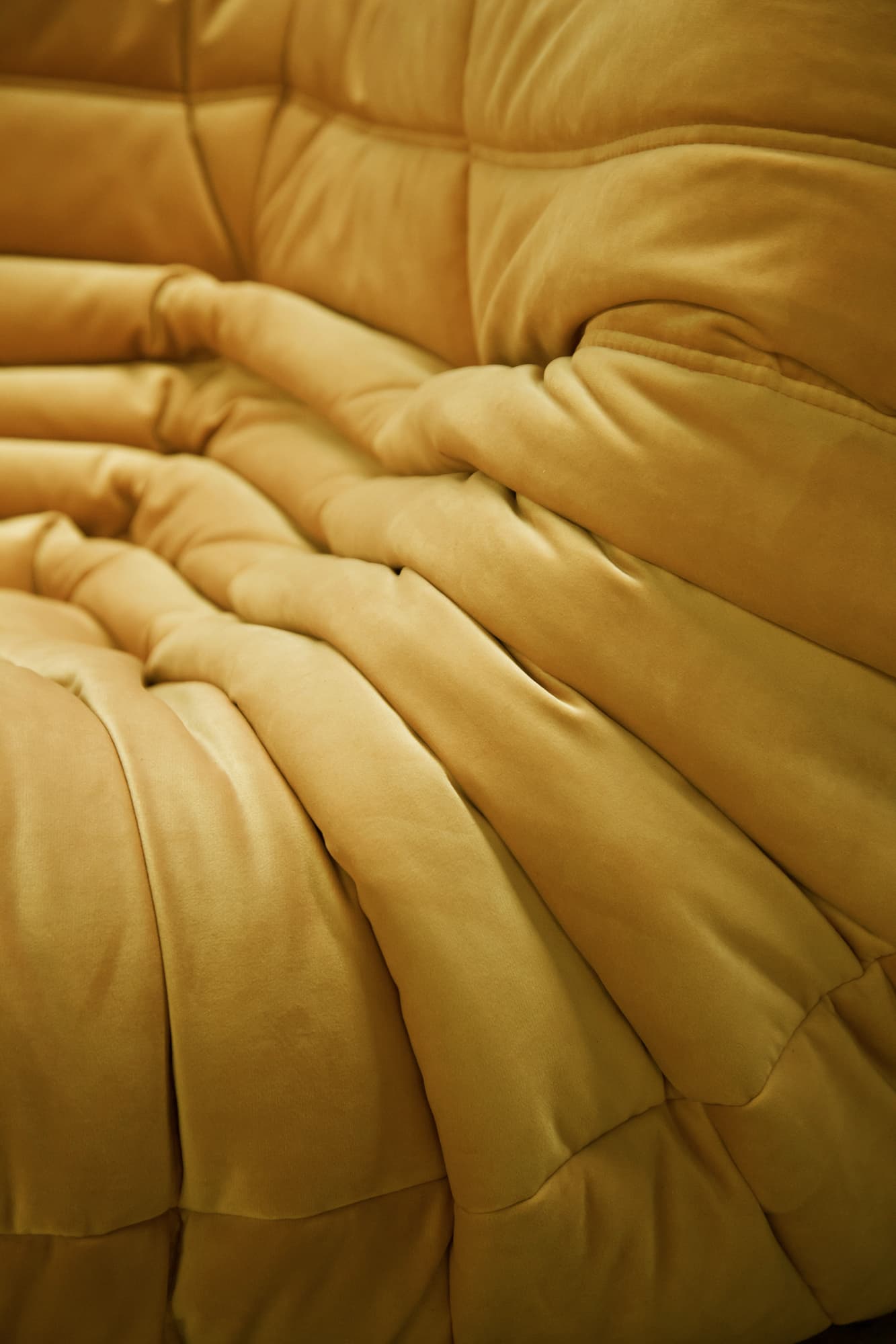 Zestaw wypoczynkowy Togo 5 części, velvet musztardowy żółty - 166611