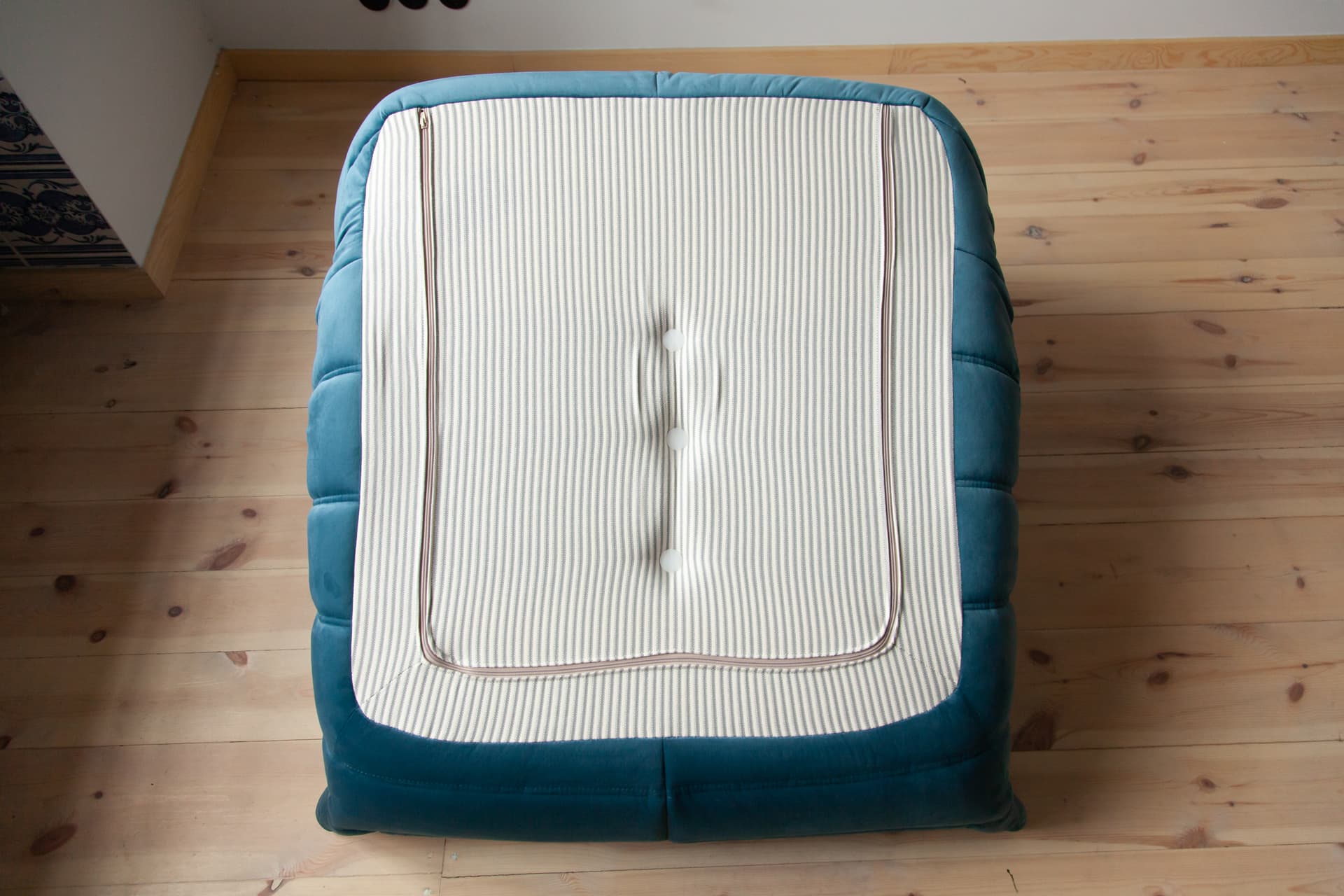 Zestaw wypoczynkowy Togo 5 części, velvet błękitny morski - 166549