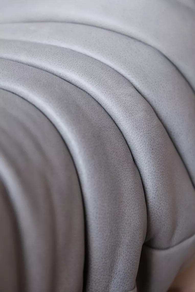 Sofa Togo trzyosobowa, skóra szara madras - 165959