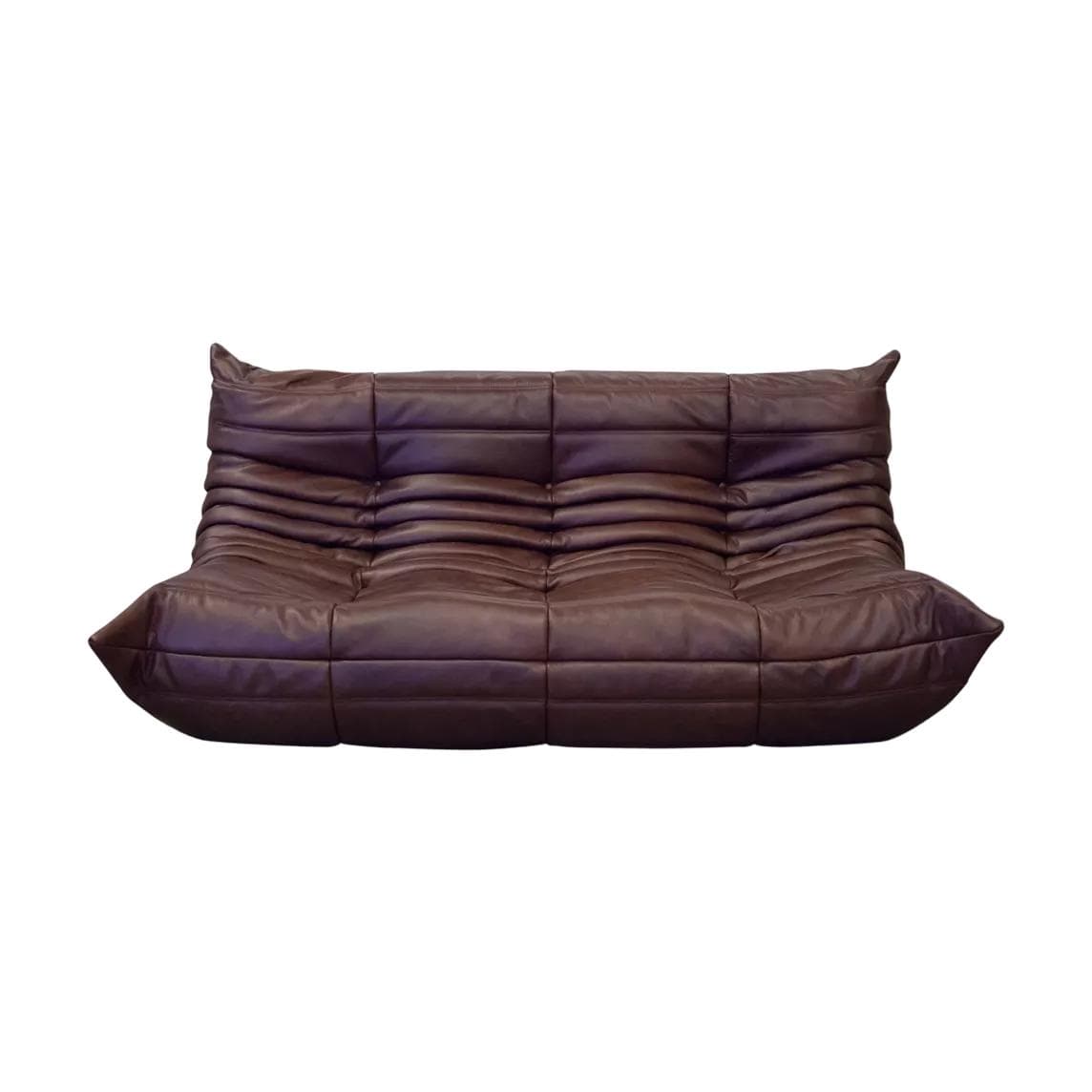 Sofa Togo trzyosobowa, skóra czekoladowy brąz