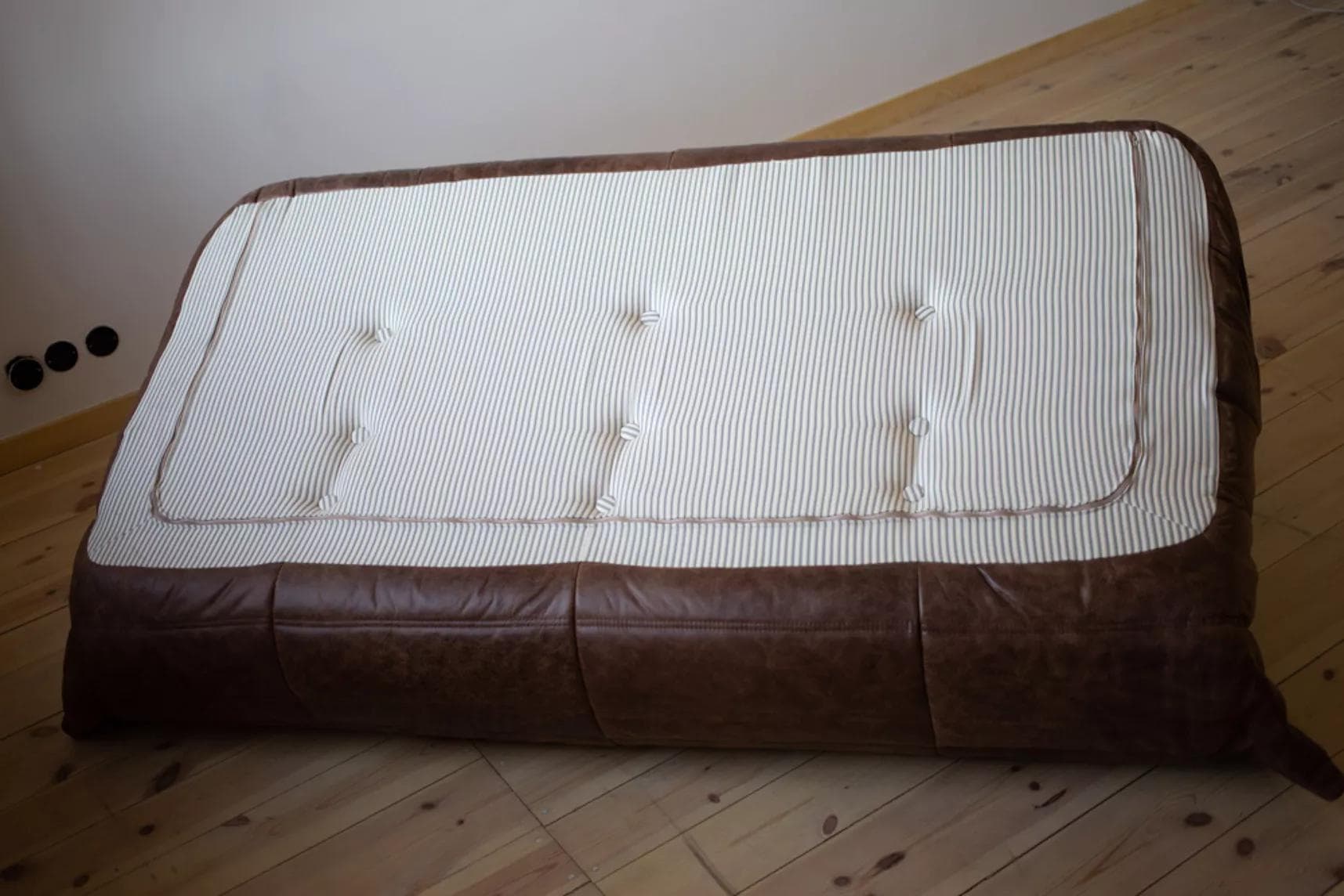 Sofa Togo trzyosobowa, skóra brązowa kasztanowa - 166565