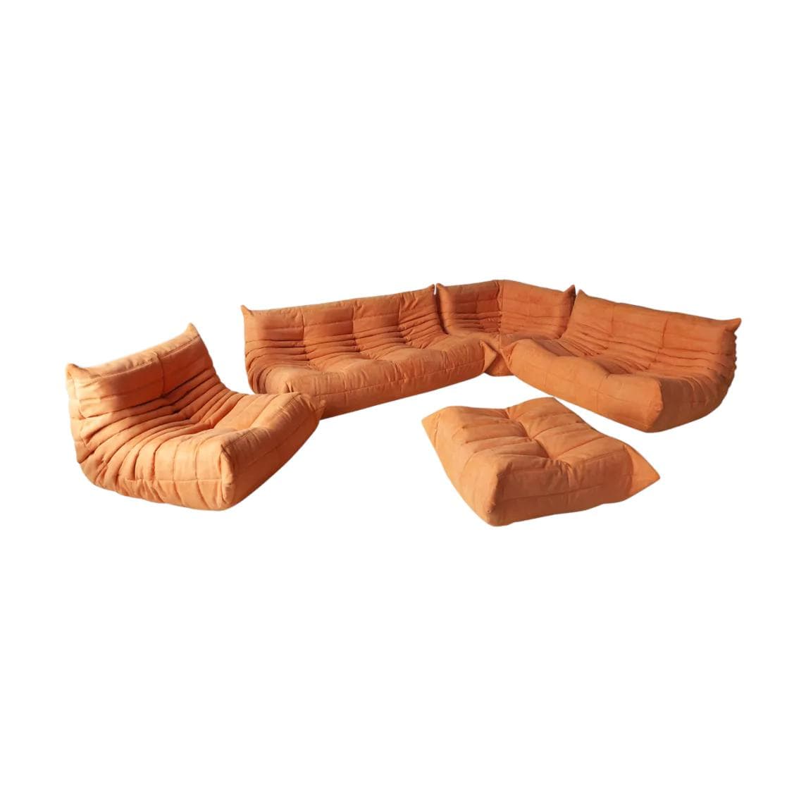 Zestaw wypoczynkowy Togo 5 części, mikrofibra pomarańcz