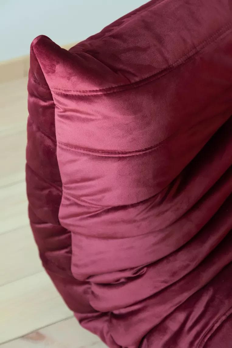 Narożnik Togo, velvet bordowy - 166210