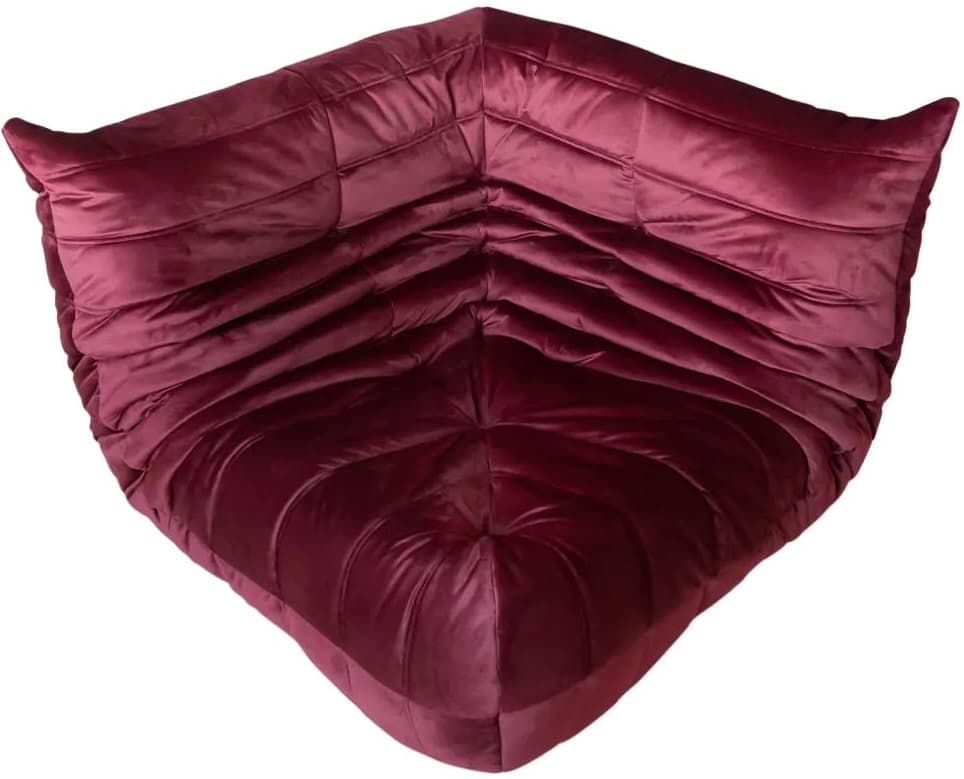 Narożnik Togo, velvet bordowy - 59429