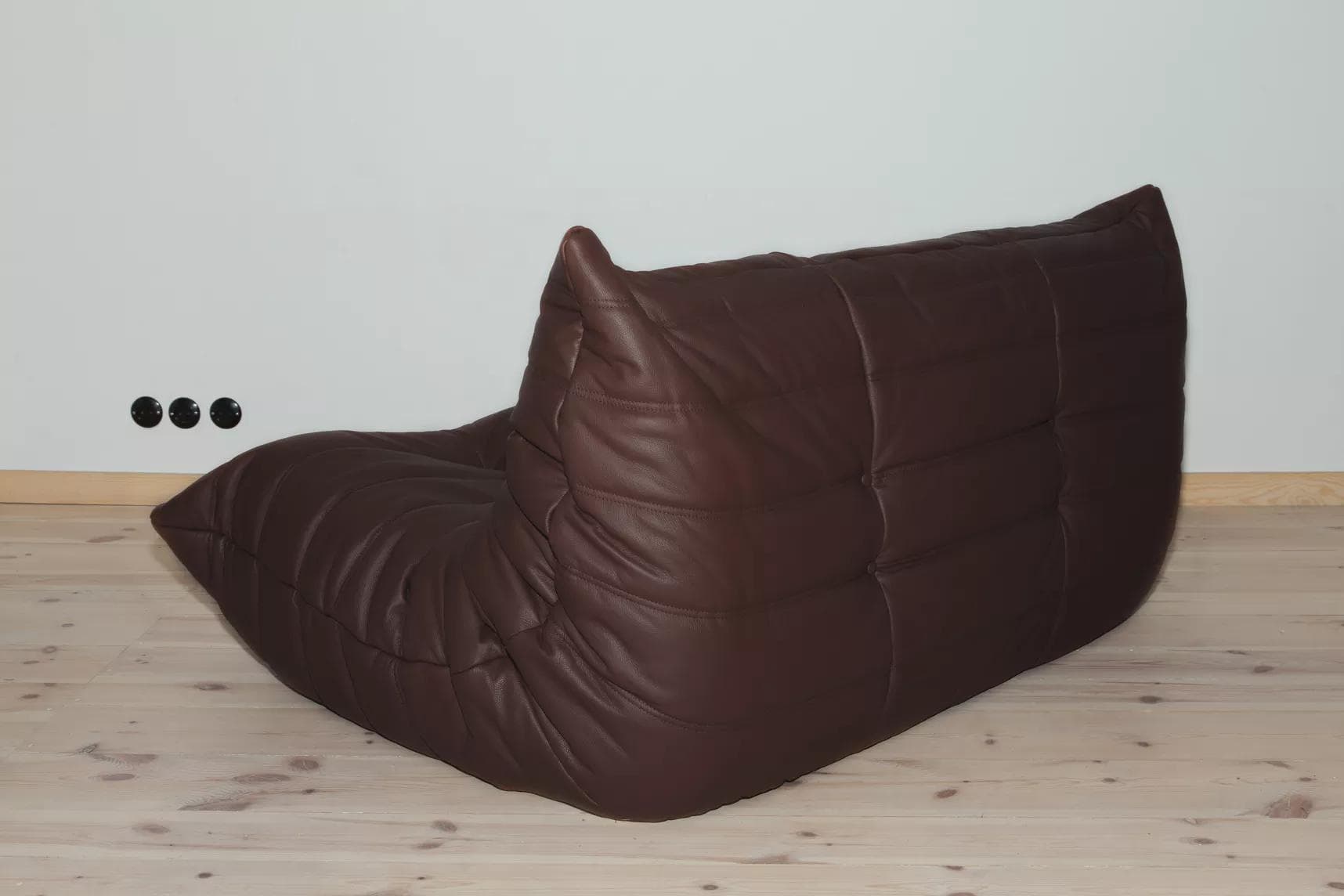 Sofa Togo dwuosobowa, skóra brązowa madras - 166298