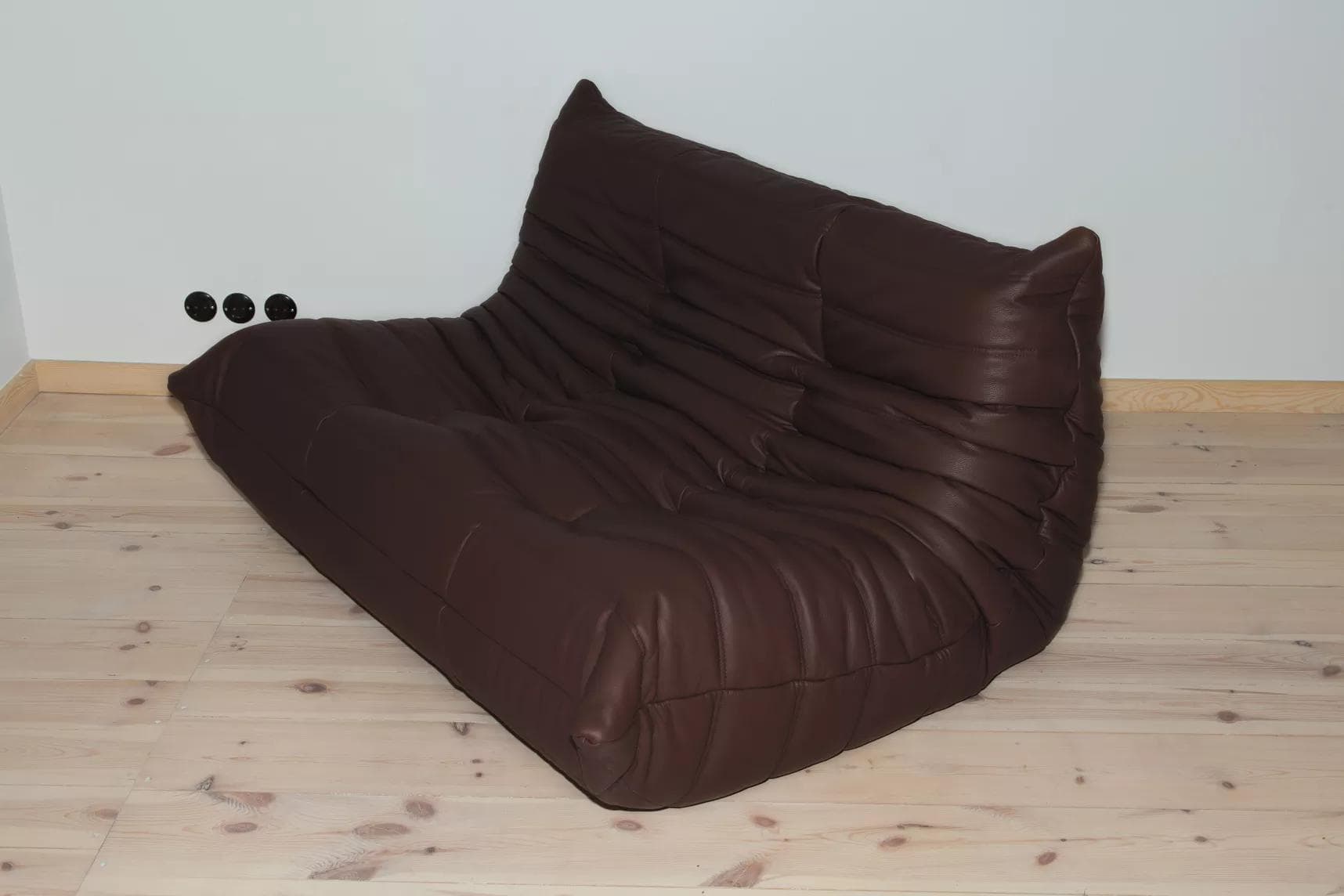 Sofa Togo dwuosobowa, skóra brązowa madras - 166301
