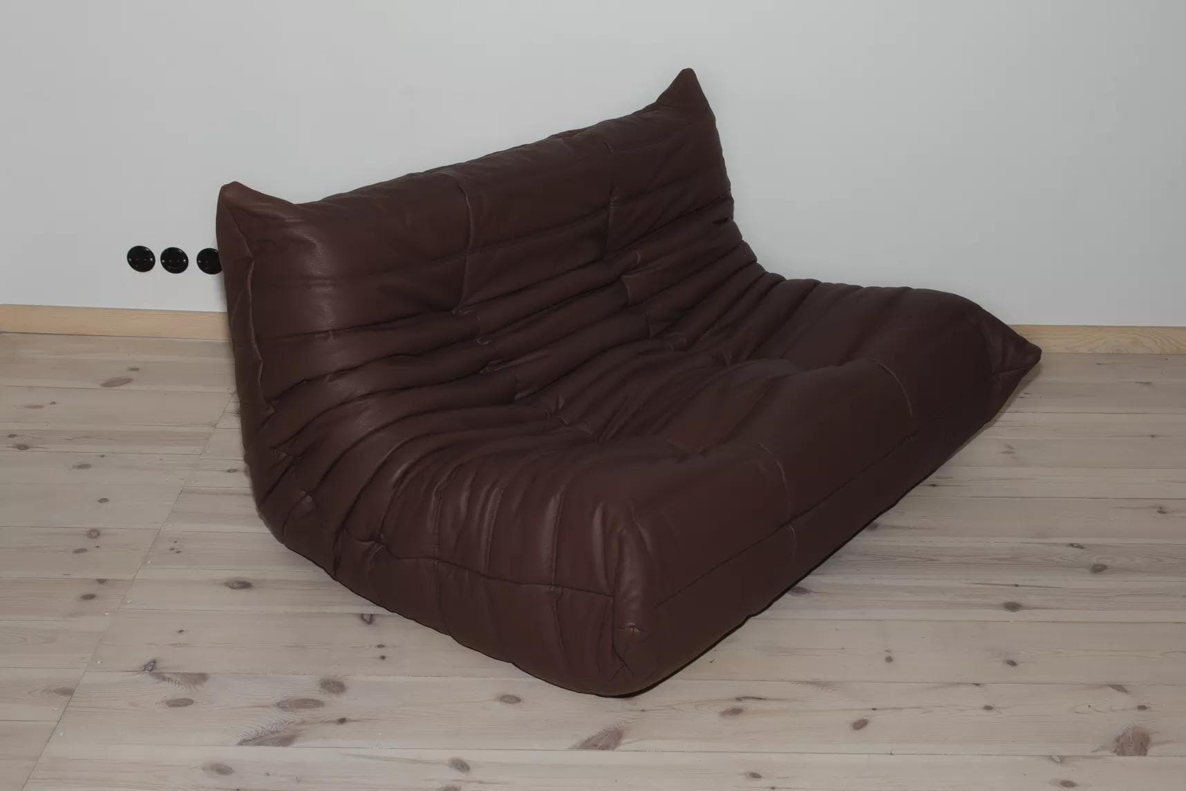Sofa Togo dwuosobowa, skóra brązowa madras - 166300
