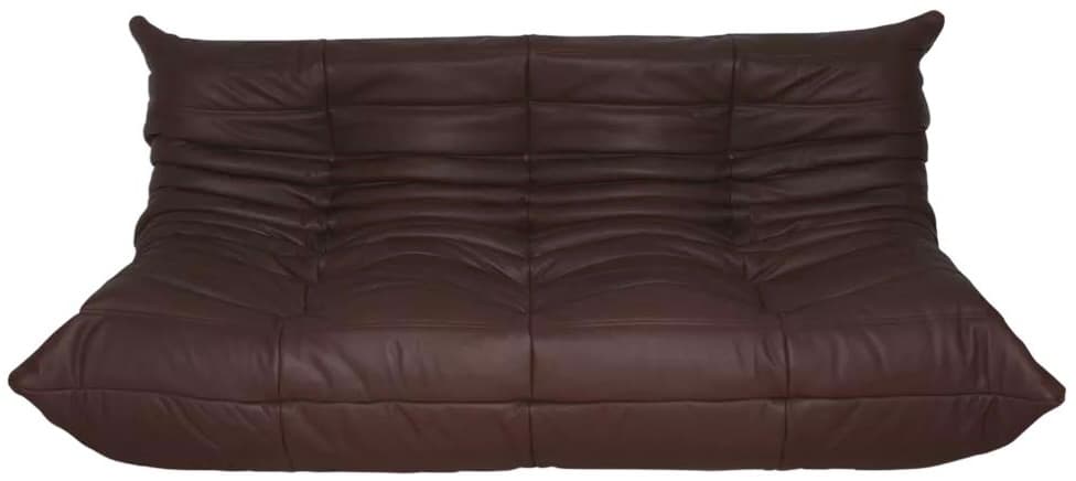 Sofa Togo trzyosobowa, skóra brązowa madras - 59421