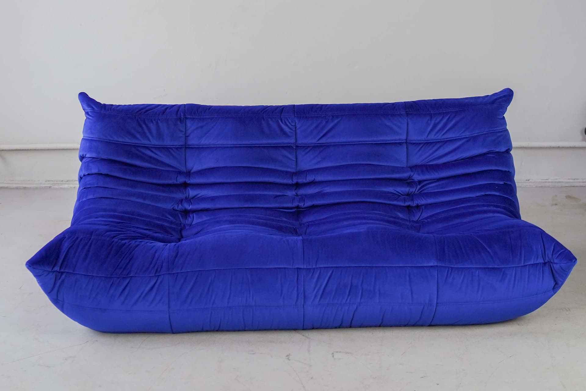 Sofa Togo trzyosobowa, velvet kobalt - 166753