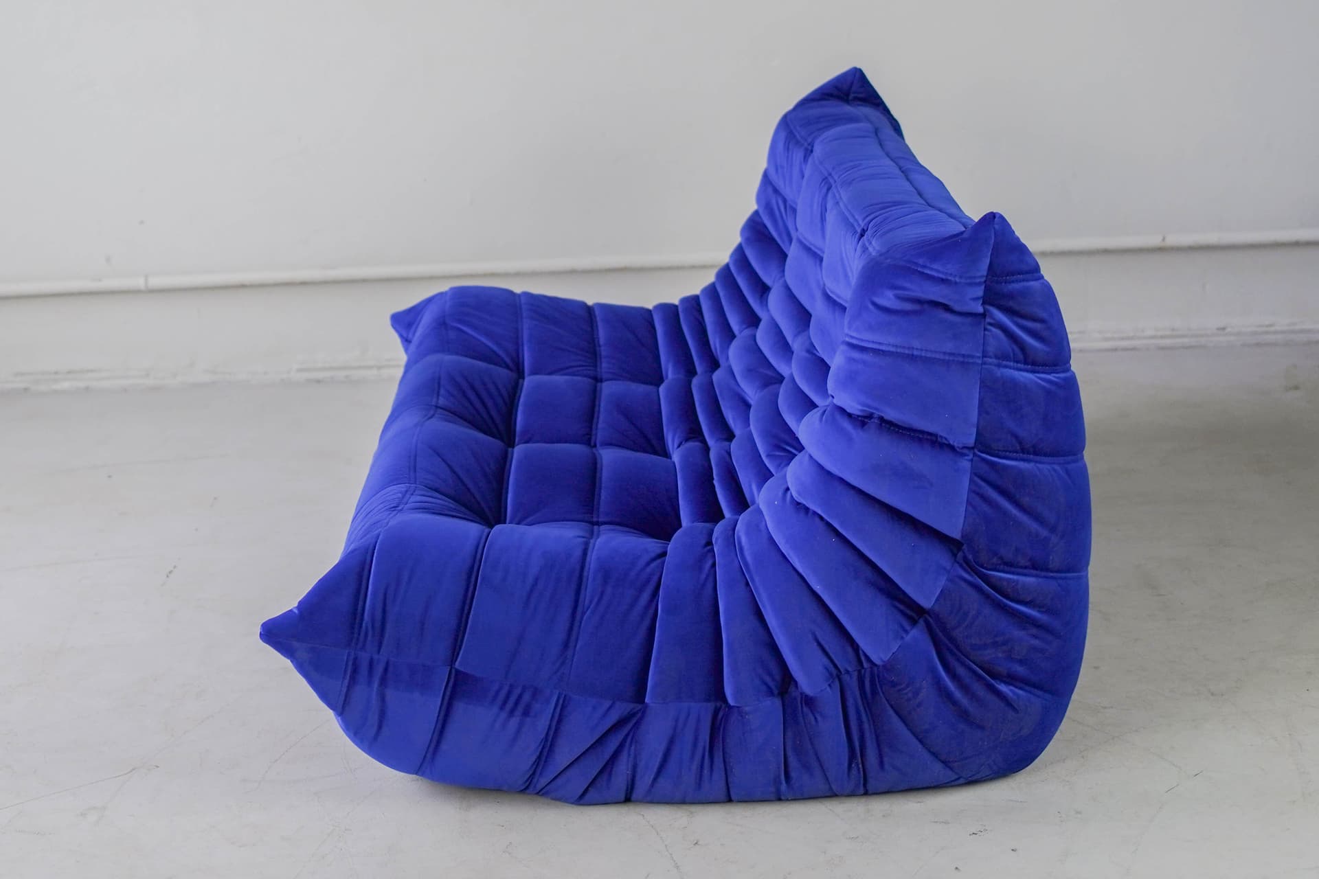 Sofa Togo trzyosobowa, velvet kobalt - 166754