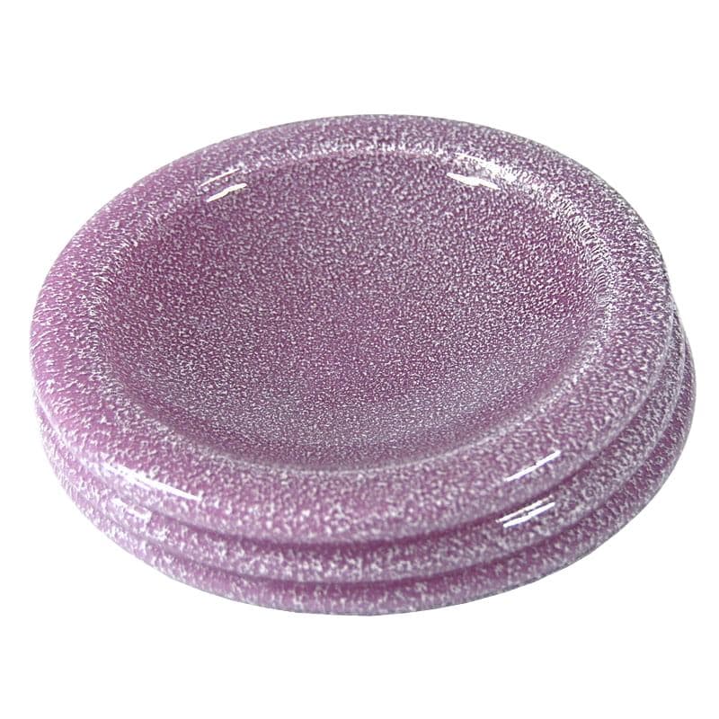 Fioletowa szklana patera, Włochy, lata 80.