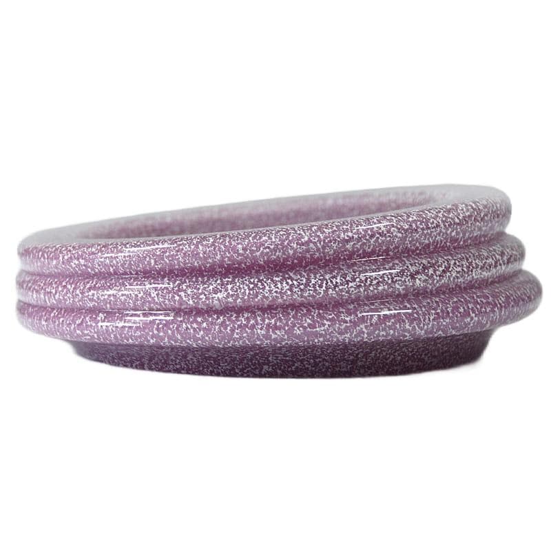 Fioletowa szklana patera, Włochy, lata 80. - 4946