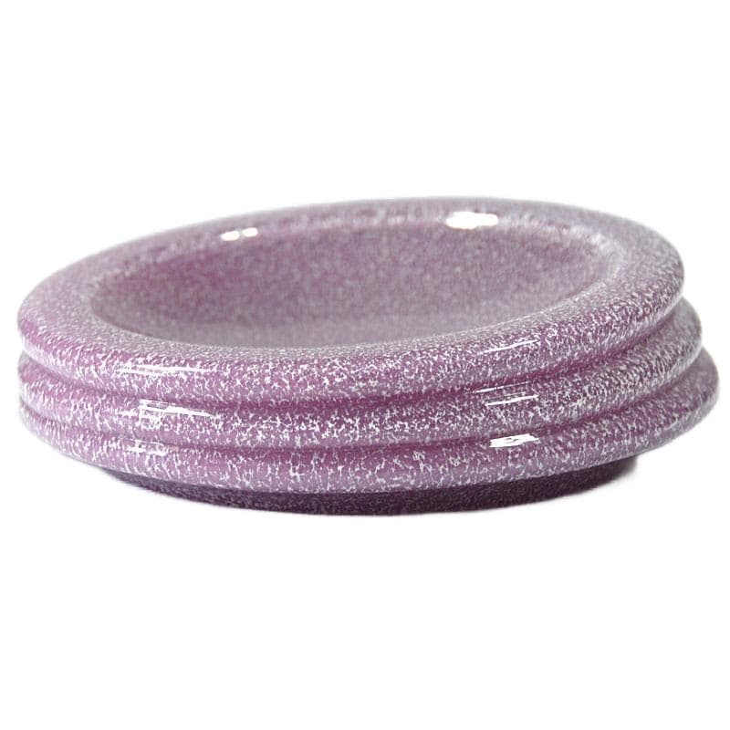 Fioletowa szklana patera, Włochy, lata 80. - 4944